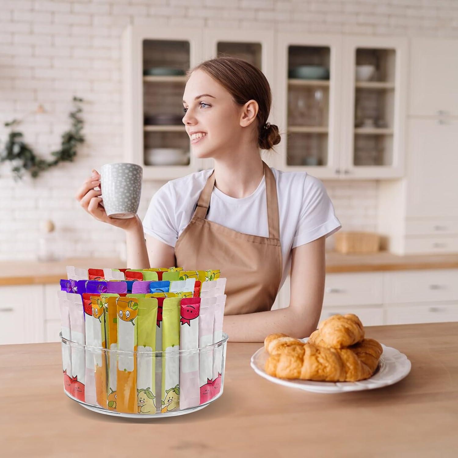 Organizador Giratorio de Bebidas YEXEXINM 2 Paquetes 23 cm