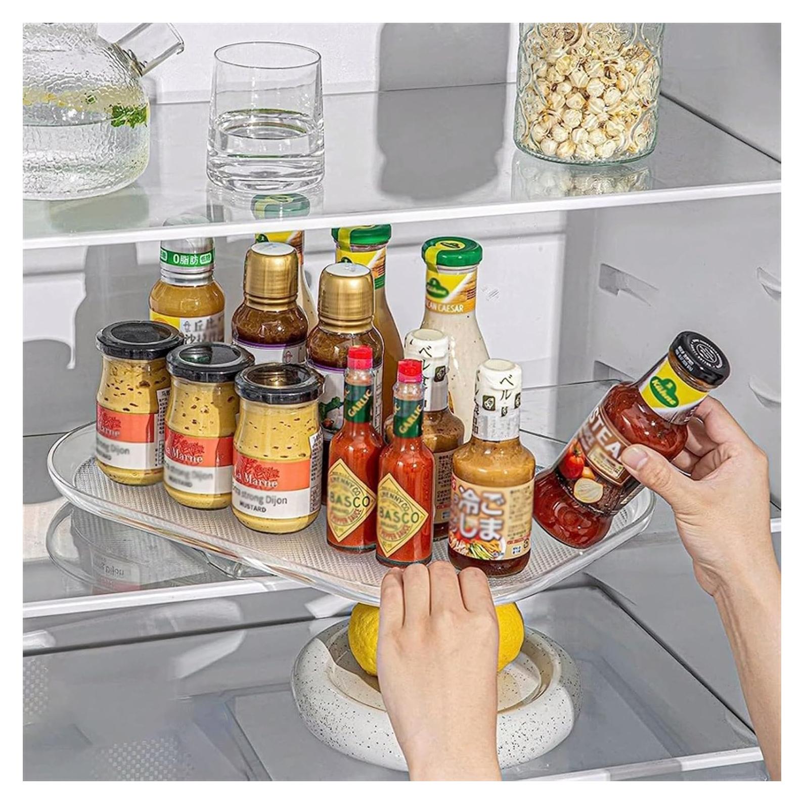 Organizador Giratorio para Refrigerador QIYUNI 36x27 cm Transparente
