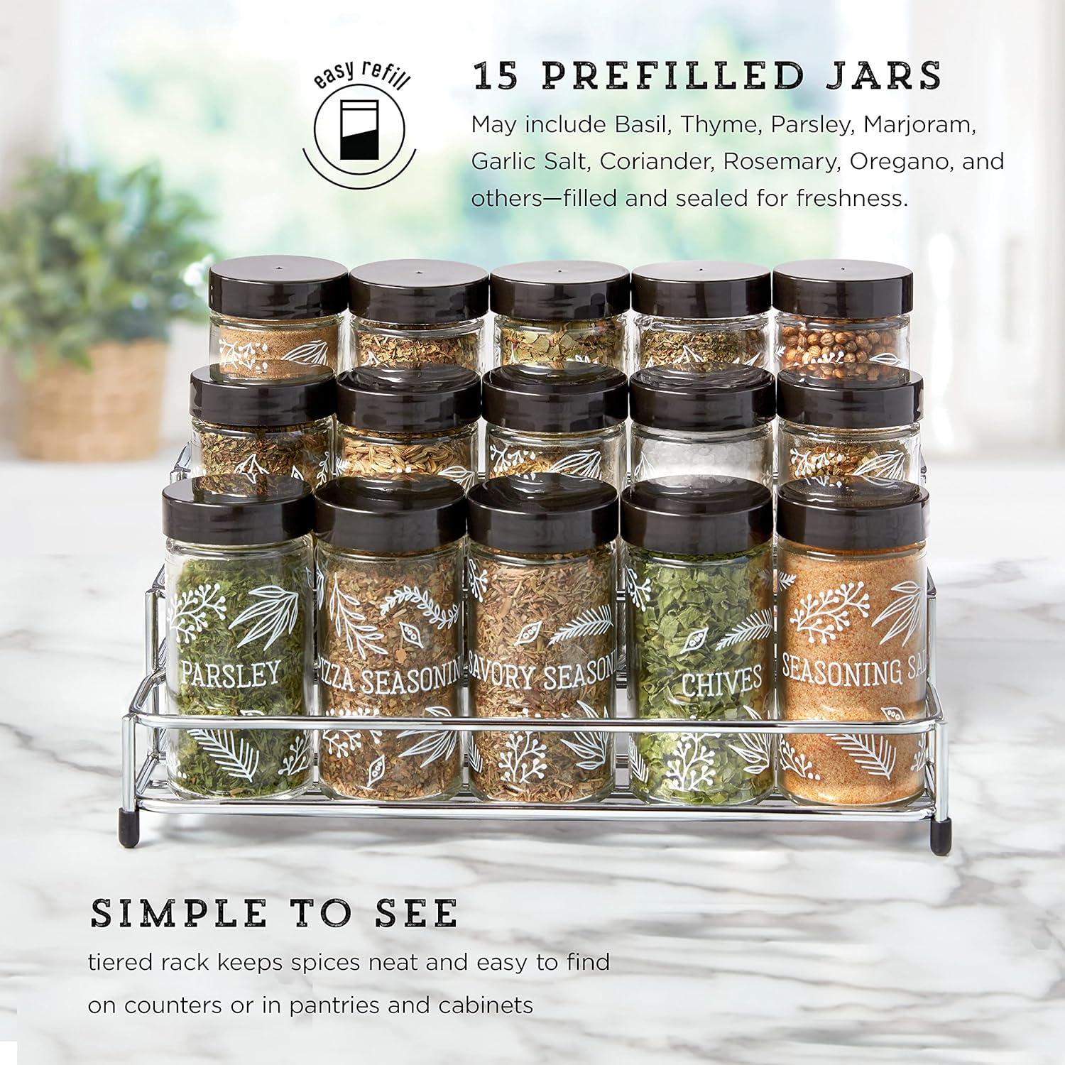 Soporte de Especias Kamenstein 15 Tarros Cromo 3 Niveles