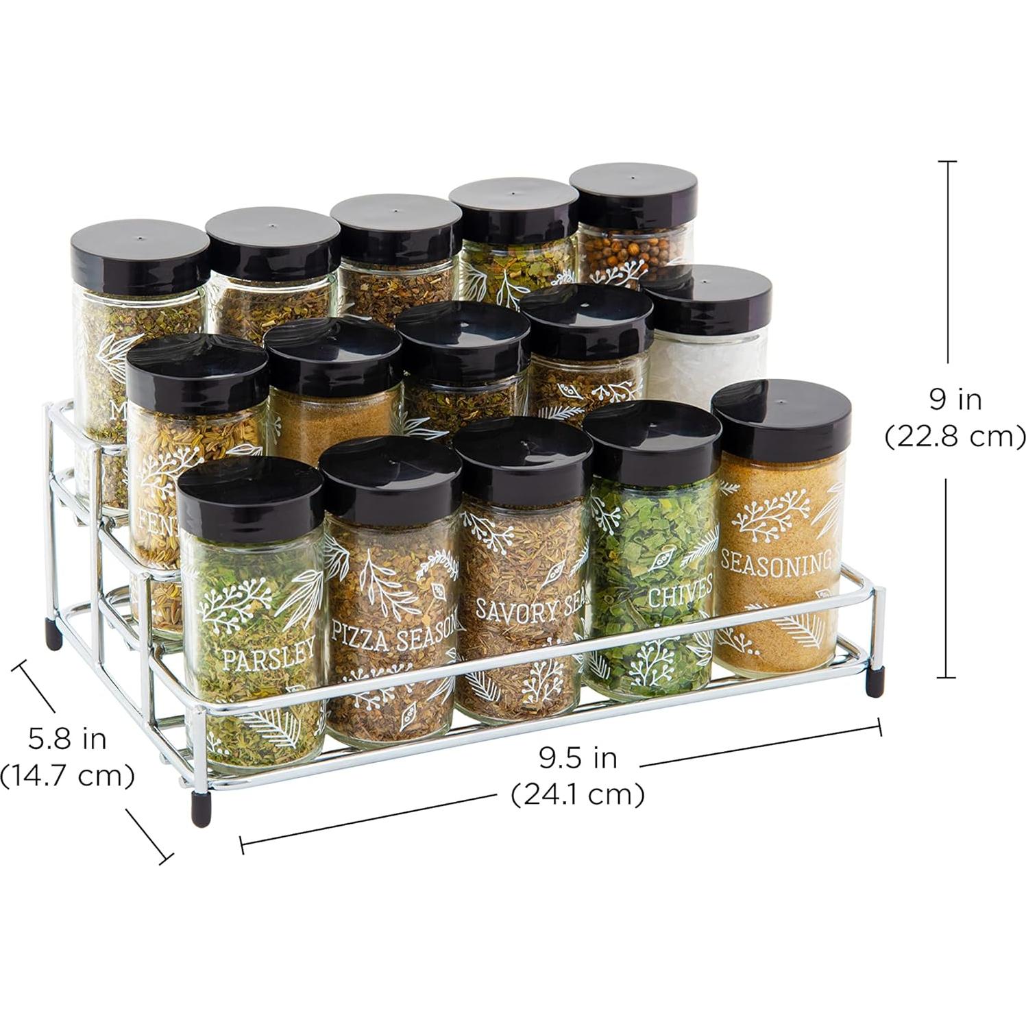 Soporte de Especias Kamenstein 15 Tarros Cromo 3 Niveles