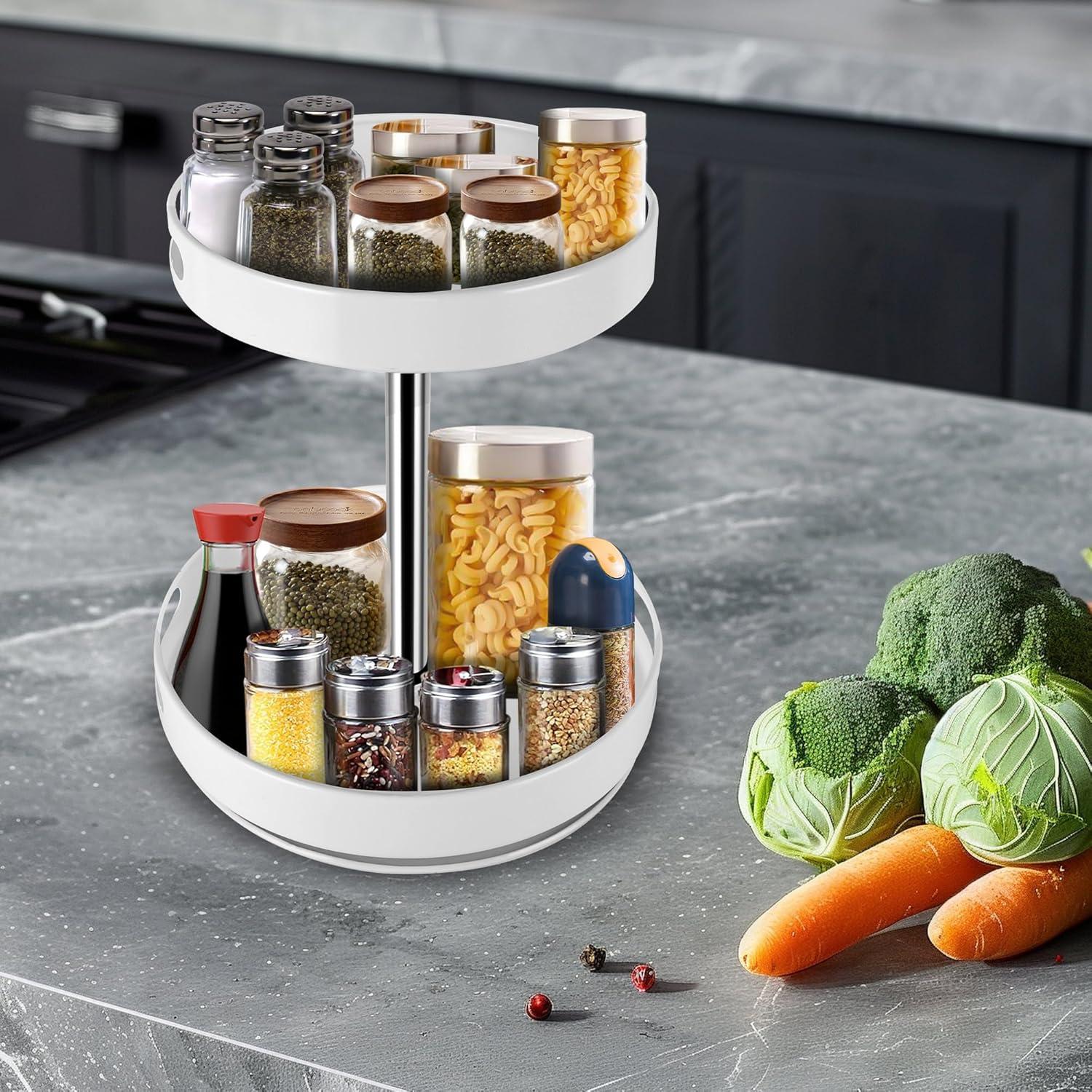 Organizador Giratorio 2 Niveles MEKOTRIN Blanco 30,48 cm