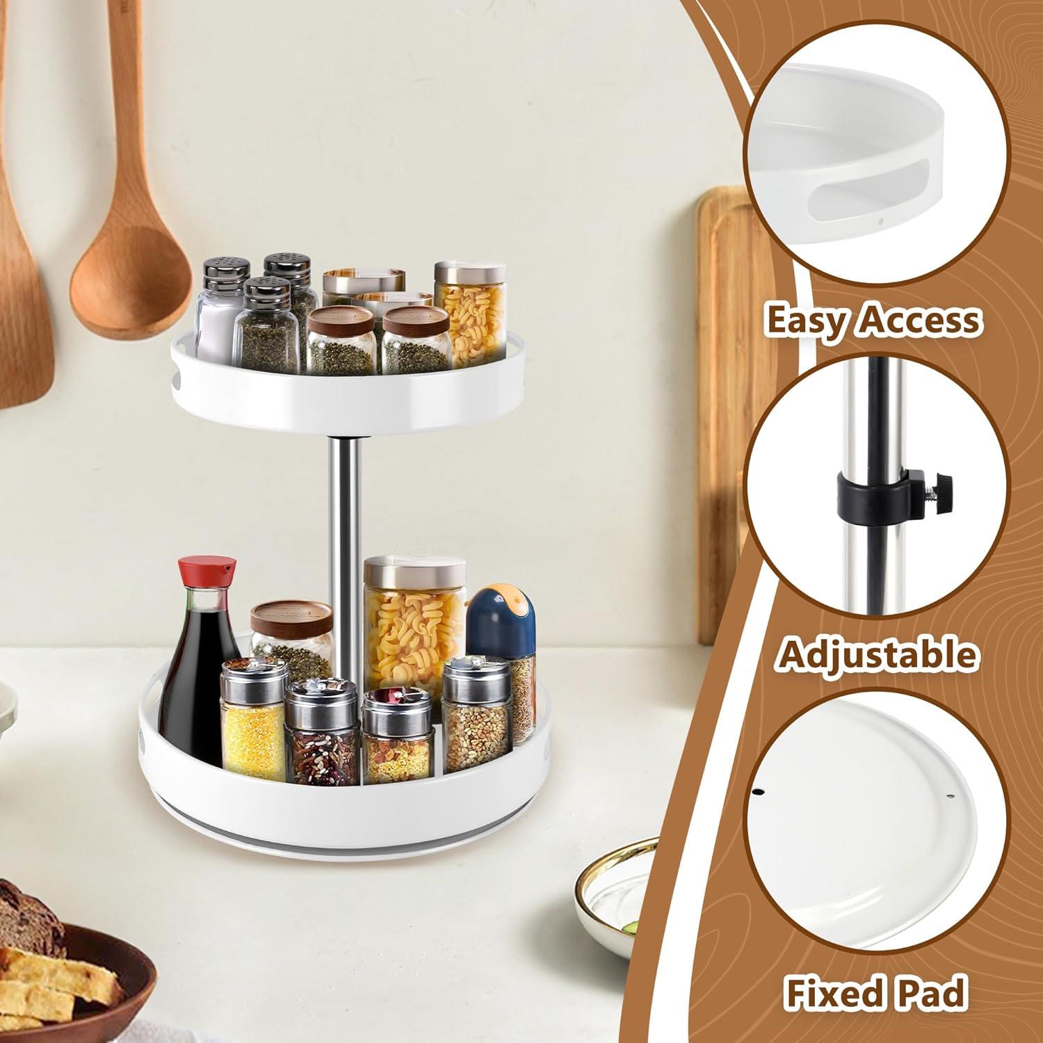 Organizador Giratorio 2 Niveles MEKOTRIN Blanco 30,48 cm