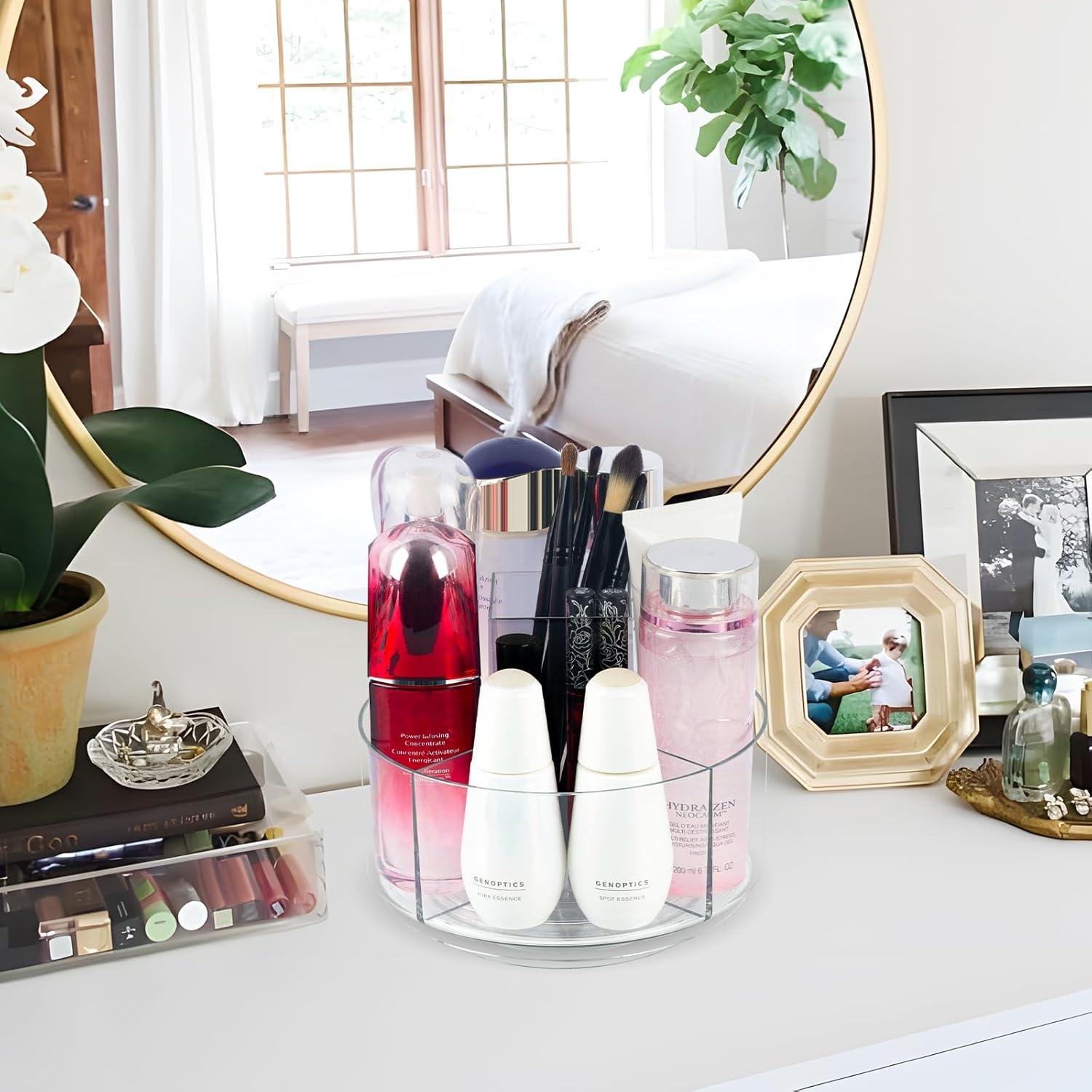 Organizador de Maquillaje Rotativo 360° CECOLIC Claro