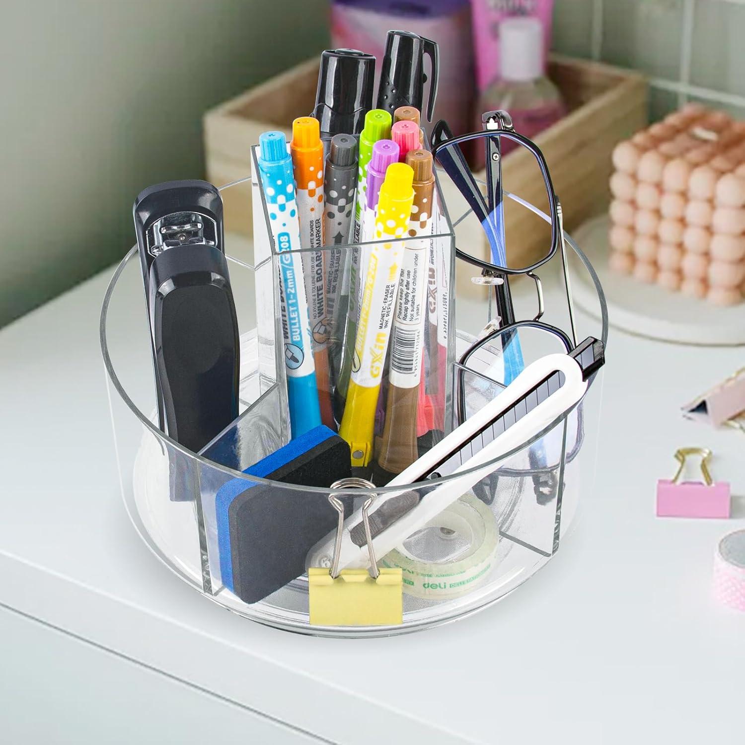 Organizador de Maquillaje Rotativo 360° CECOLIC Claro