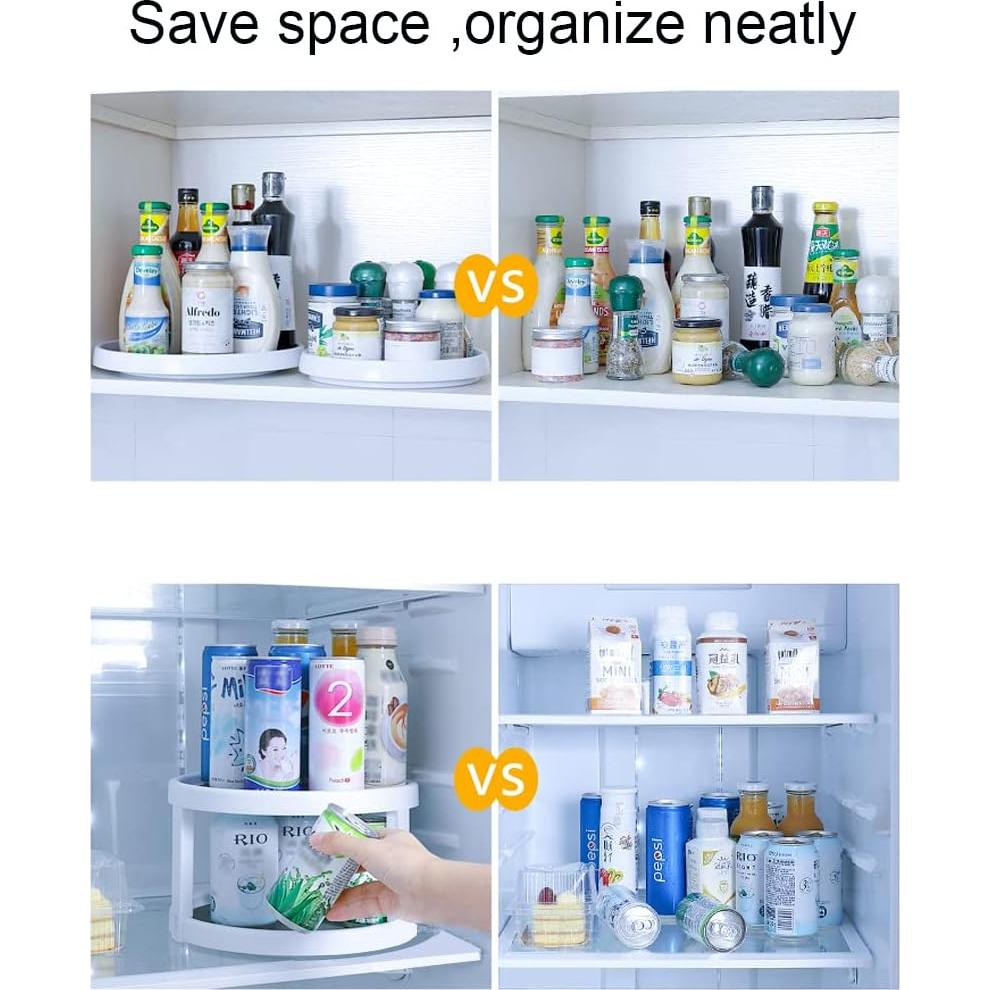 Organizador de especias giratorio Jaugufiy 2 niveles gris