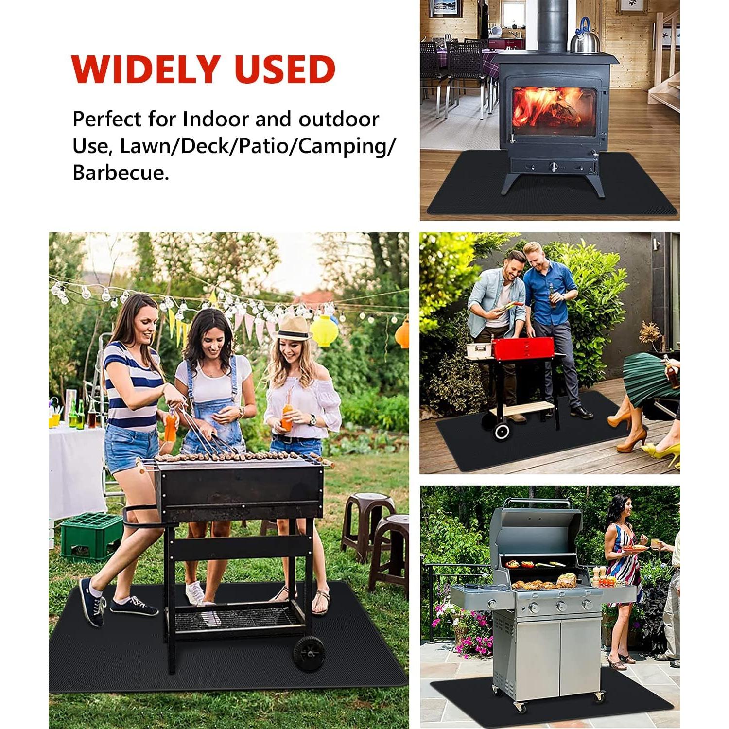 Alfombrilla para Parrilla Protebox 152x102 cm Resistente al Fuego