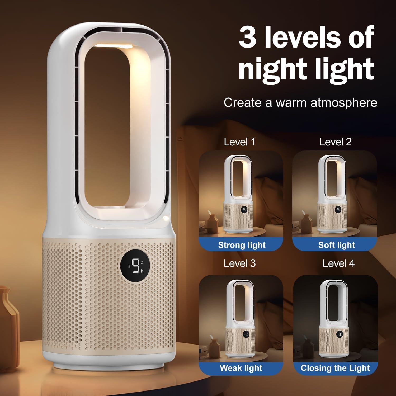 Ventilador de Mesa Sin Aspas DCVREDF 30 cm Recargable USB