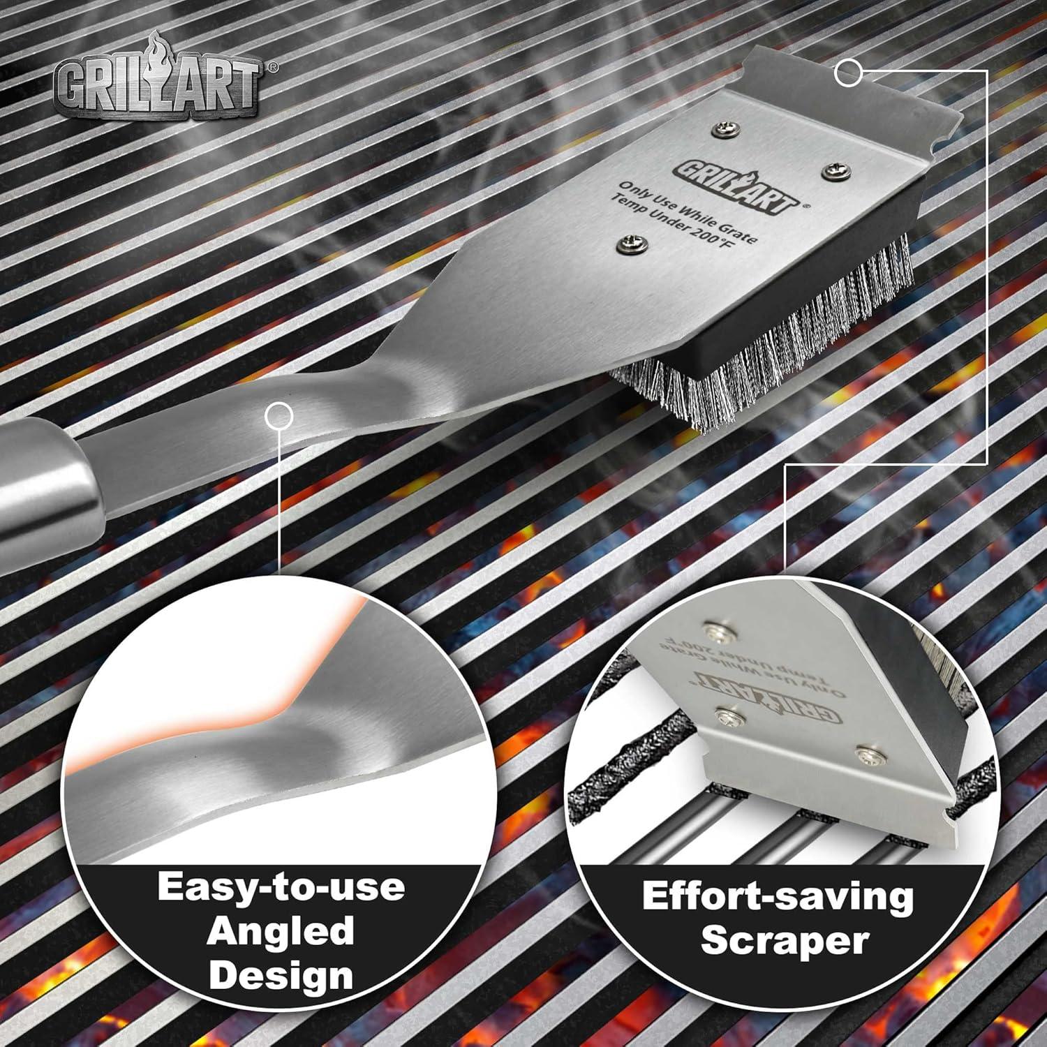 Cepillo de Parrilla GRILLART 41.9 cm Acero Inoxidable