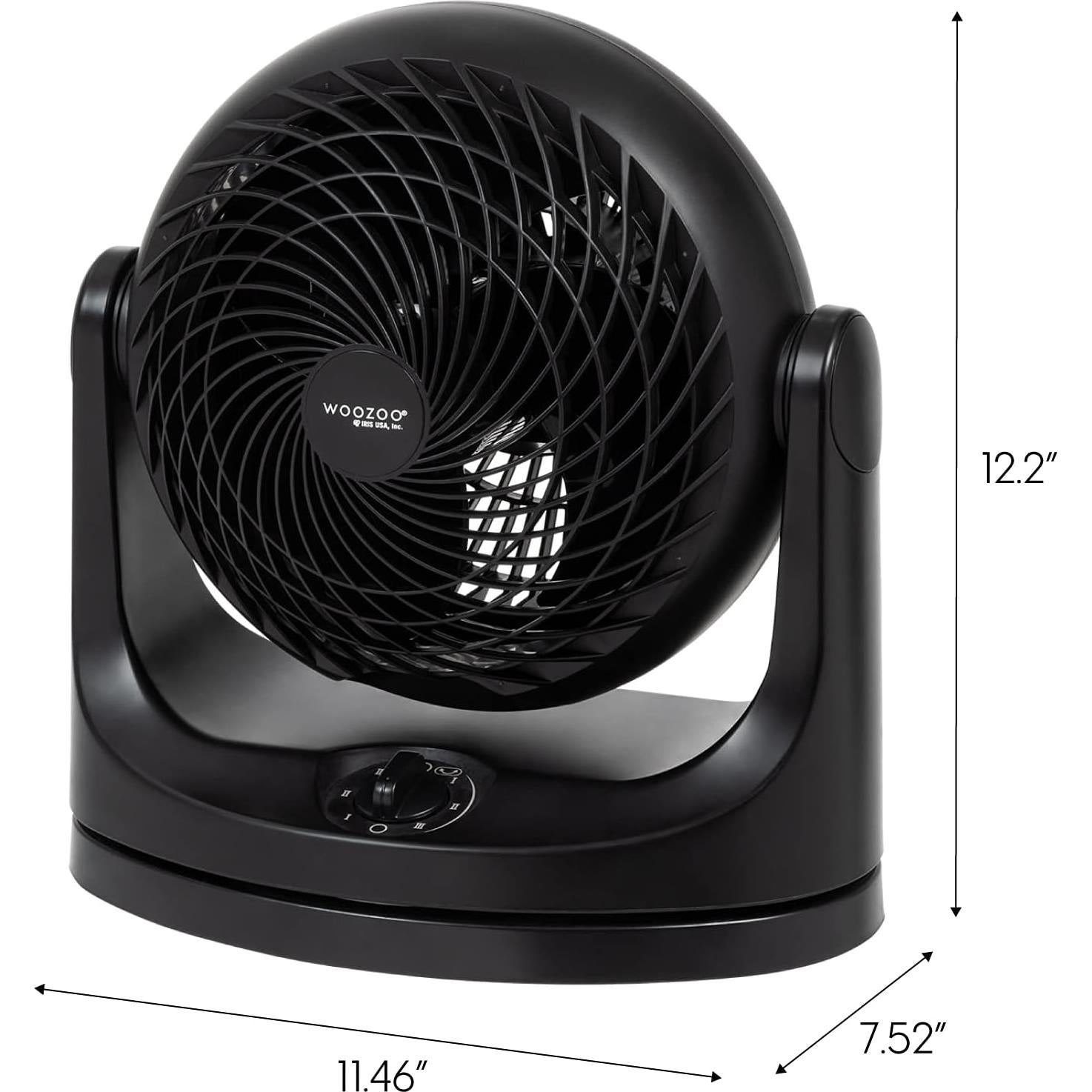 Ventilador de Escritorio IRIS WOOZOO Oscilante 3 Velocidades