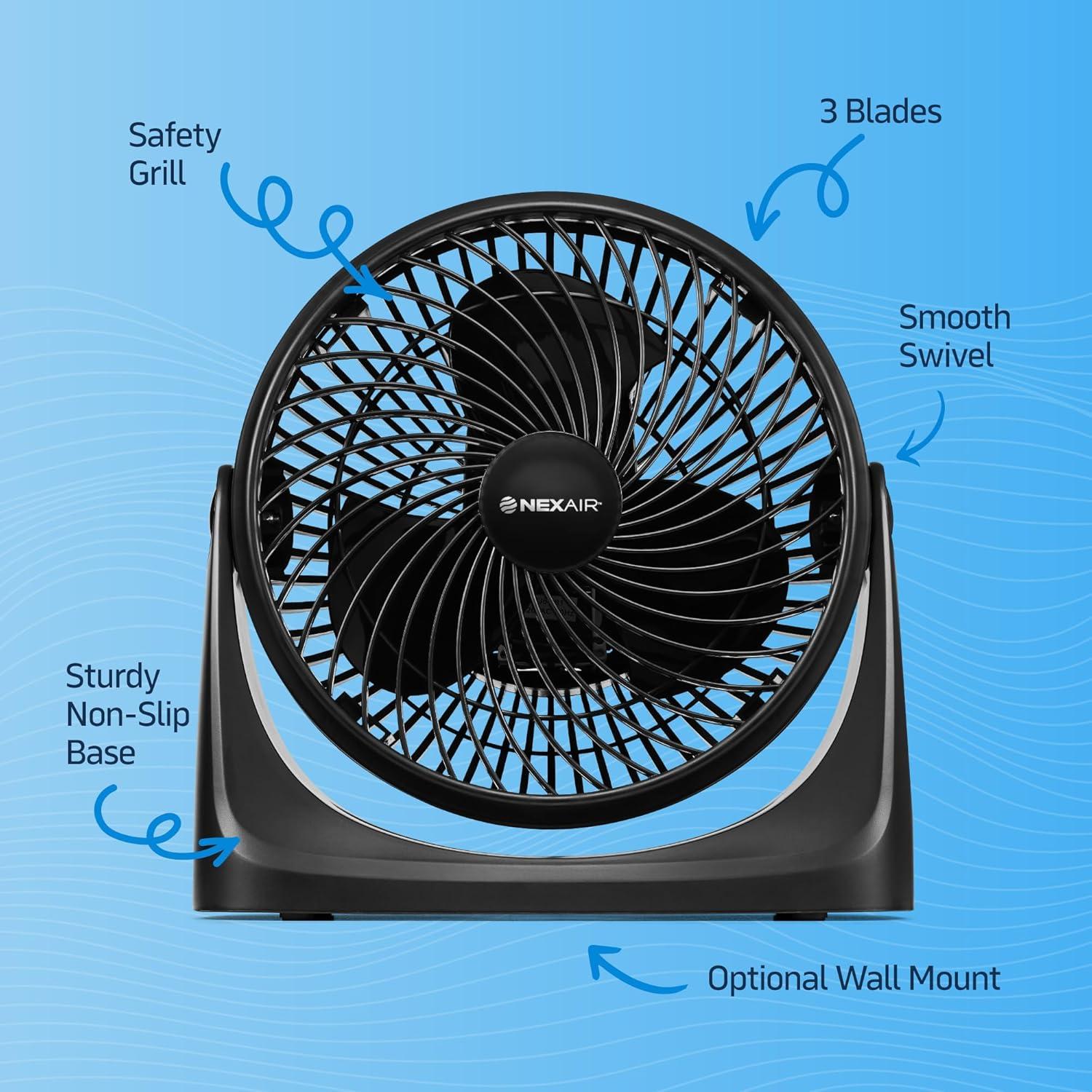 Ventilador Turbo Portátil NEXAIR 35W 3 Velocidades 26cm