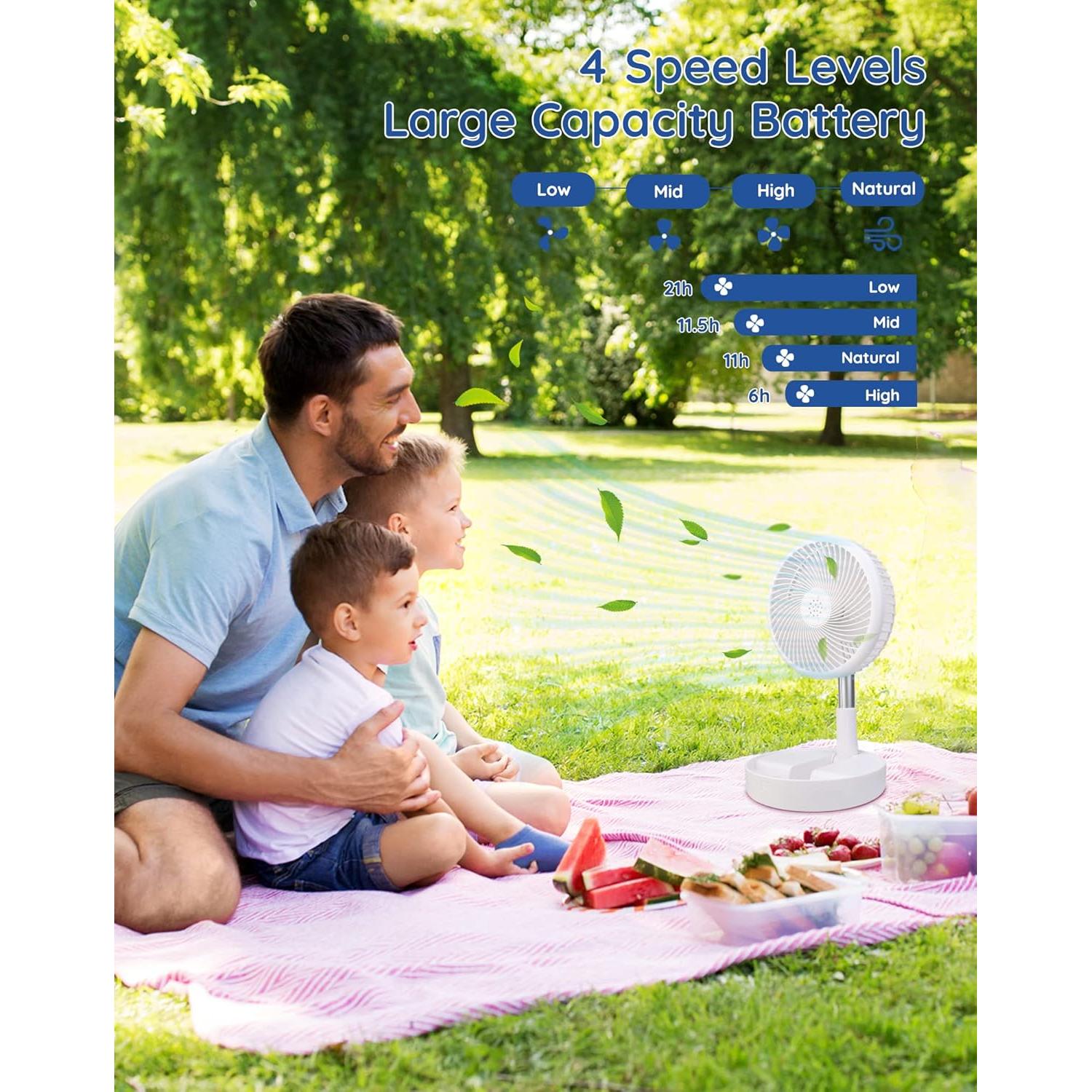 Ventilador de Mesa Portátil Primevolve PF11R Blanco 7200mAh