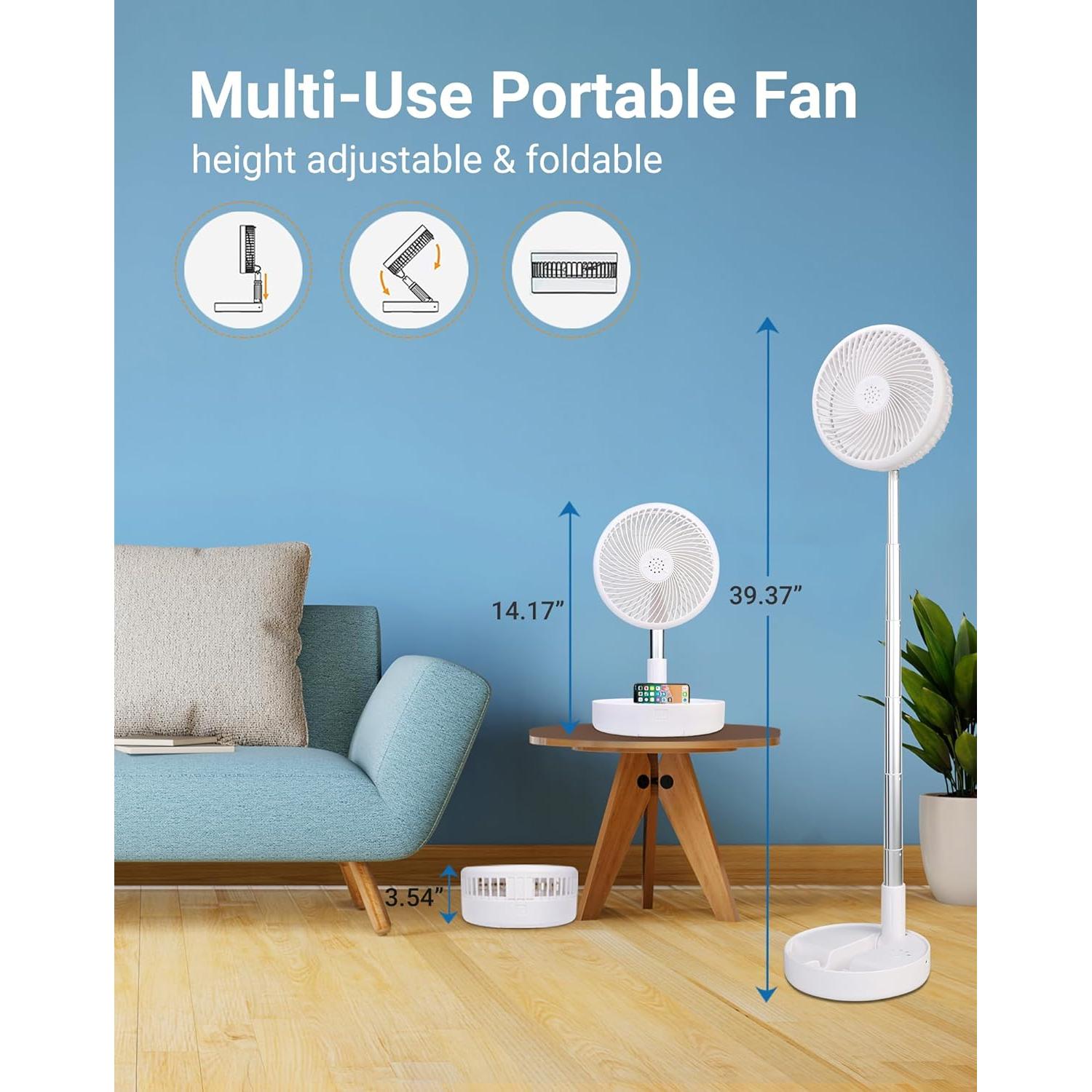 Ventilador de Mesa Portátil Primevolve PF11R Blanco 7200mAh