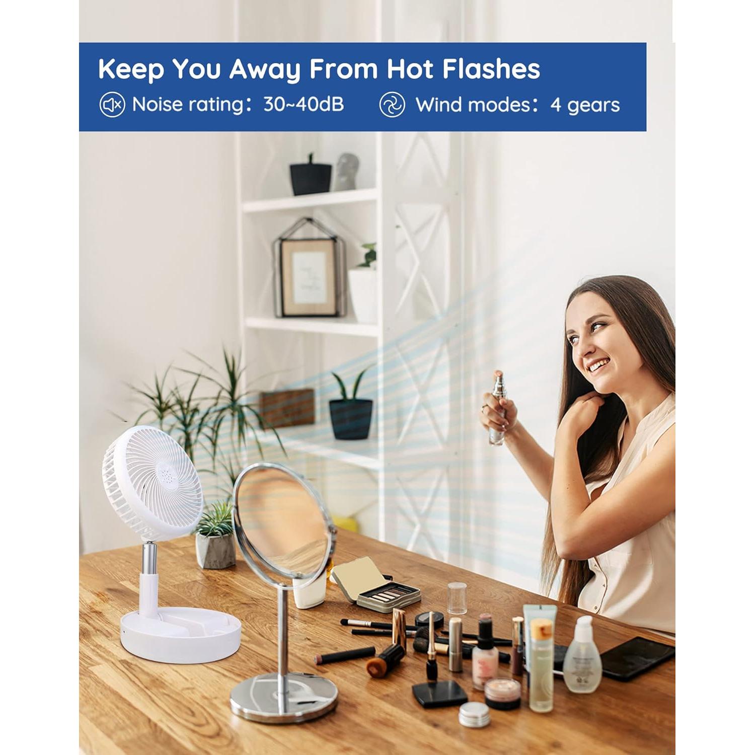 Ventilador de Mesa Portátil Primevolve PF11R Blanco 7200mAh