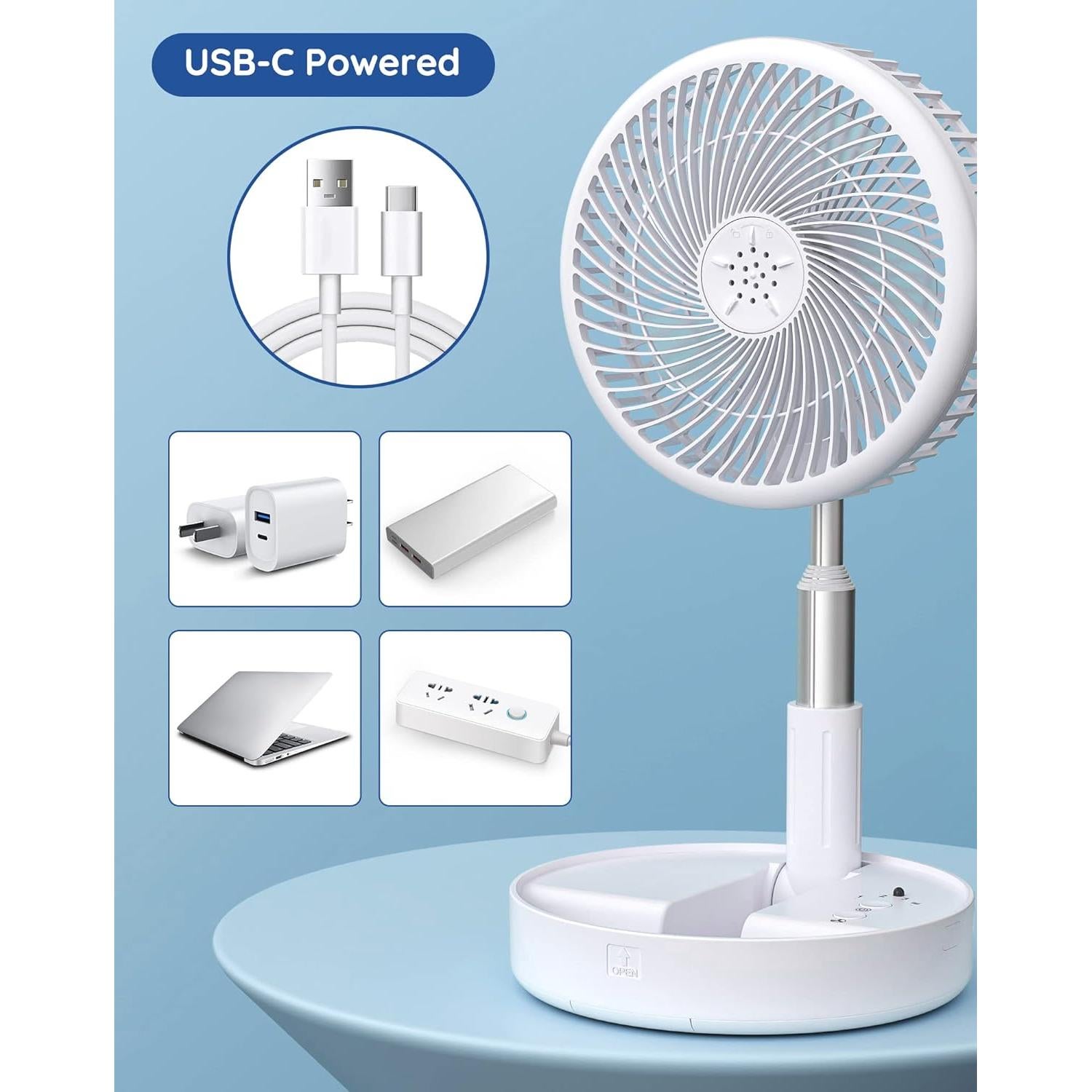 Ventilador de Mesa Portátil Primevolve PF11R Blanco 7200mAh