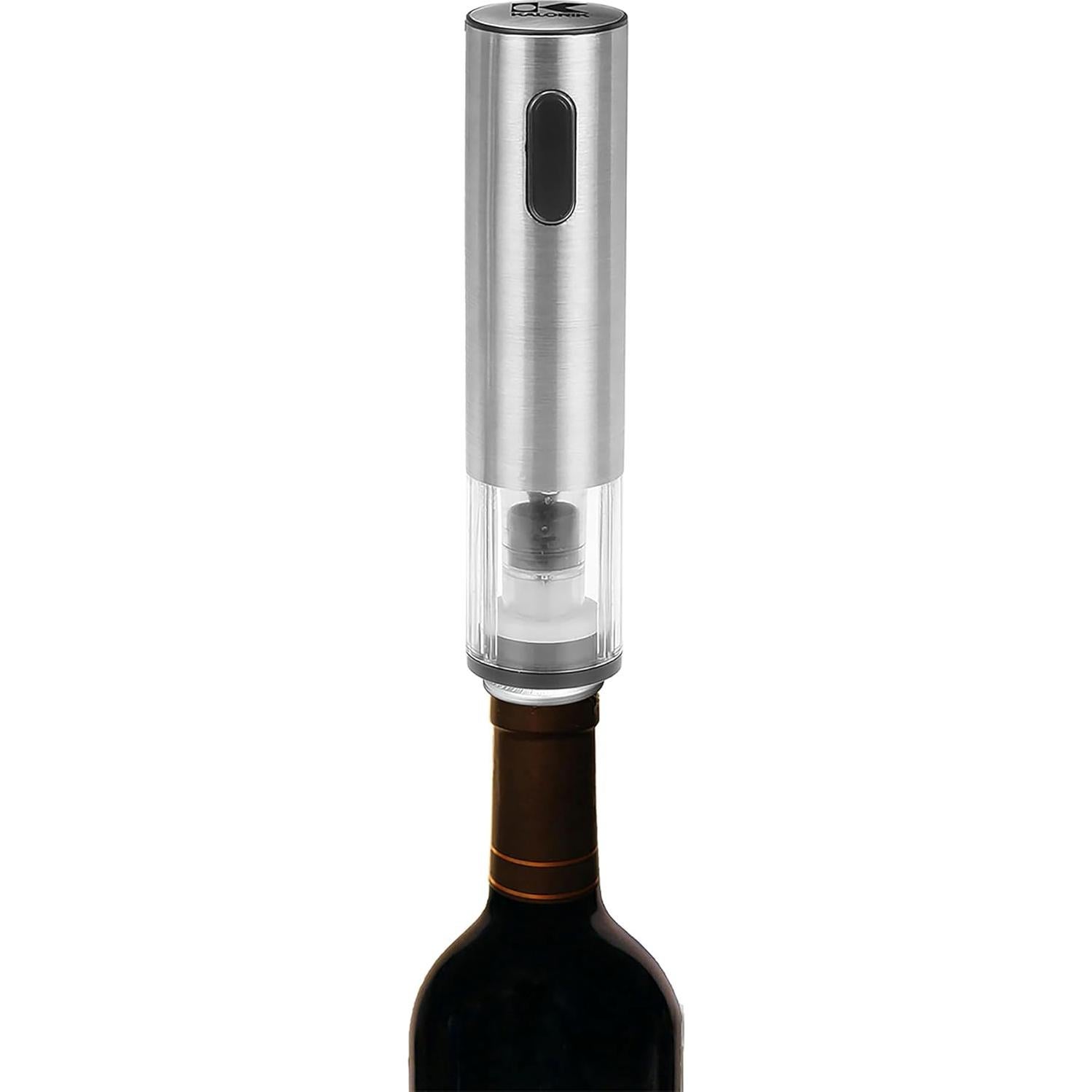 Juego de Vino Kalorik con Abrebotellas y Conservador Gris