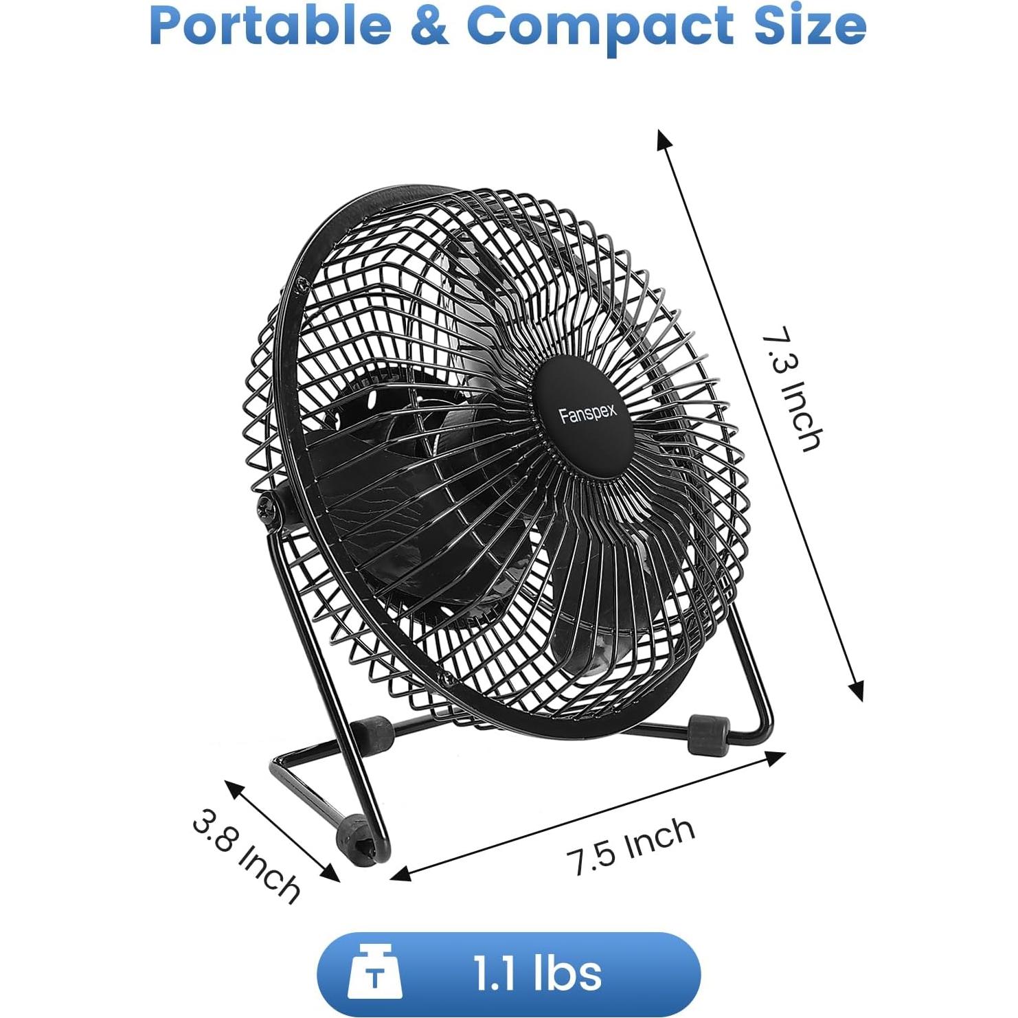 Ventilador de Escritorio USB Fanspex 6 Pulgadas Silencioso 36 dB
