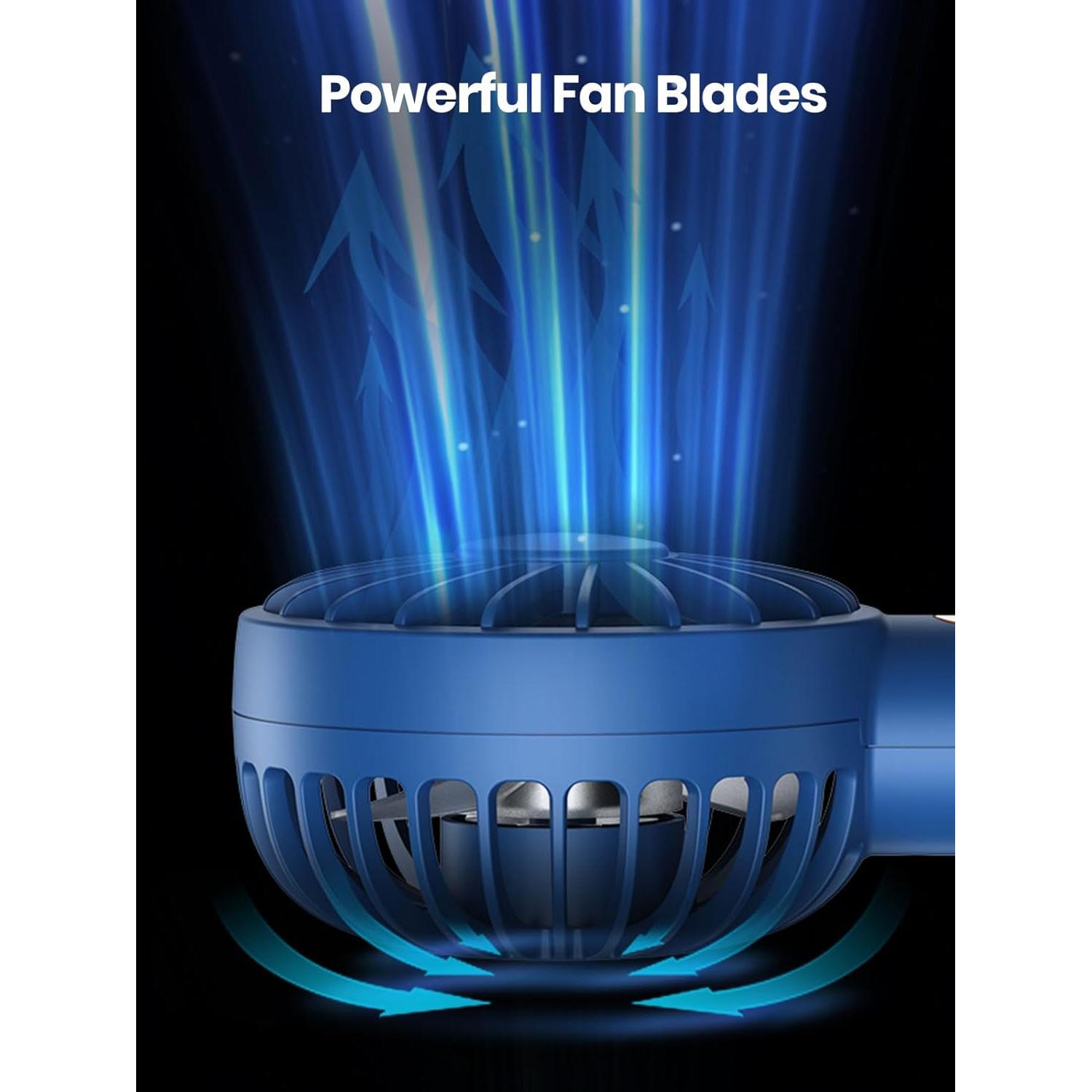 Ventilador Portátil Recargable Warmco K30 - 2-Pack Azul y Rosa