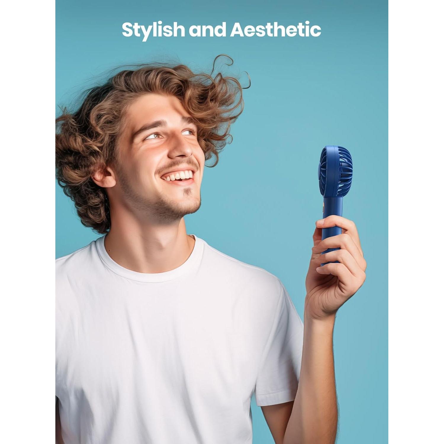 Ventilador Portátil Recargable Warmco K30 - 2-Pack Azul y Rosa