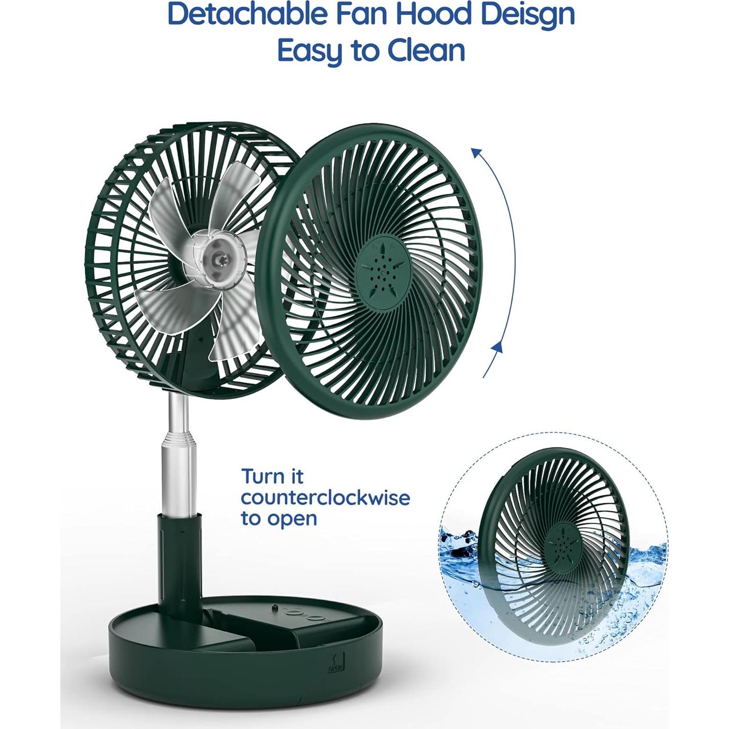 Ventilador de Mesa Portátil Primevolve PF11R Verde 4 Velocidades