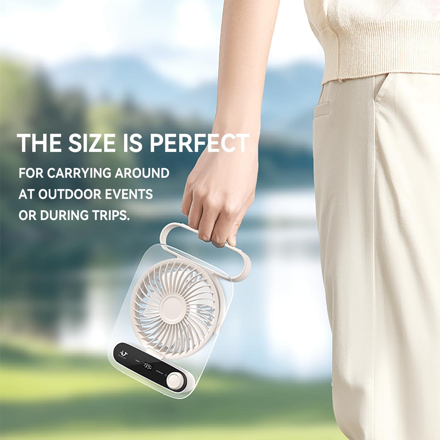 Ventilador de Escritorio BlingTrail Blanco Recargable 3000mAh