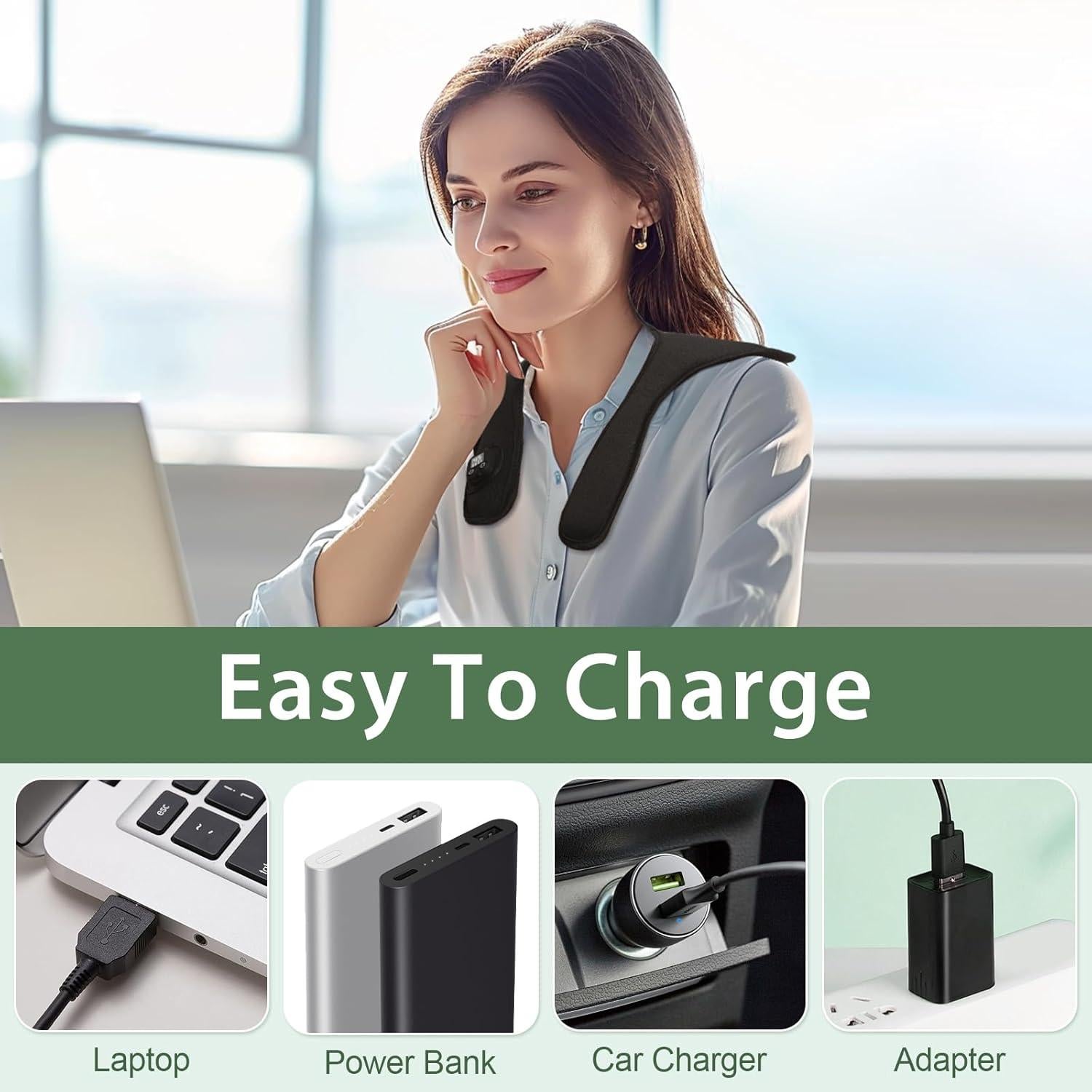 Almohadilla Calentadora Inalámbrica Telepepe para Cuello 4 Niveles