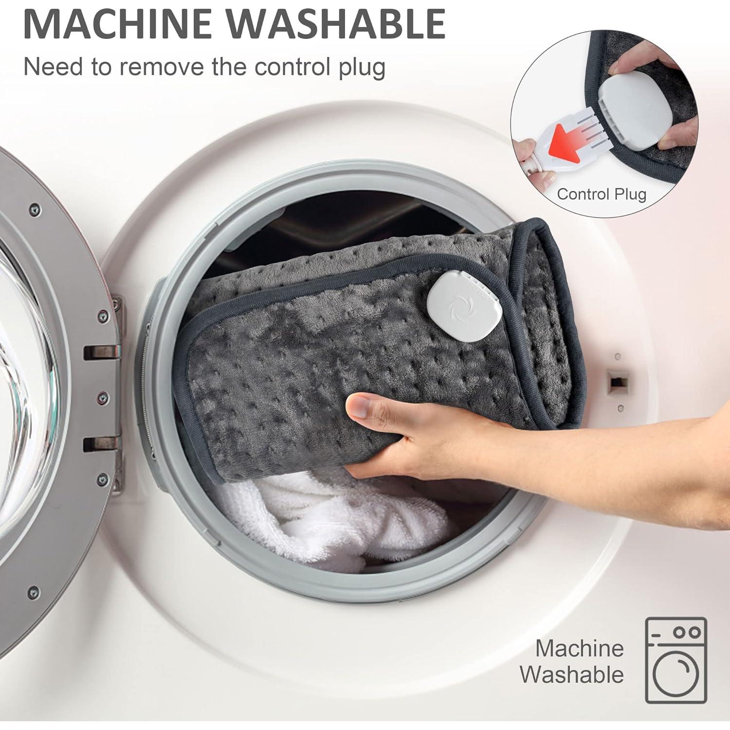 Almohadilla Térmica Snailax 40x61 cm con 6 Niveles de Calor