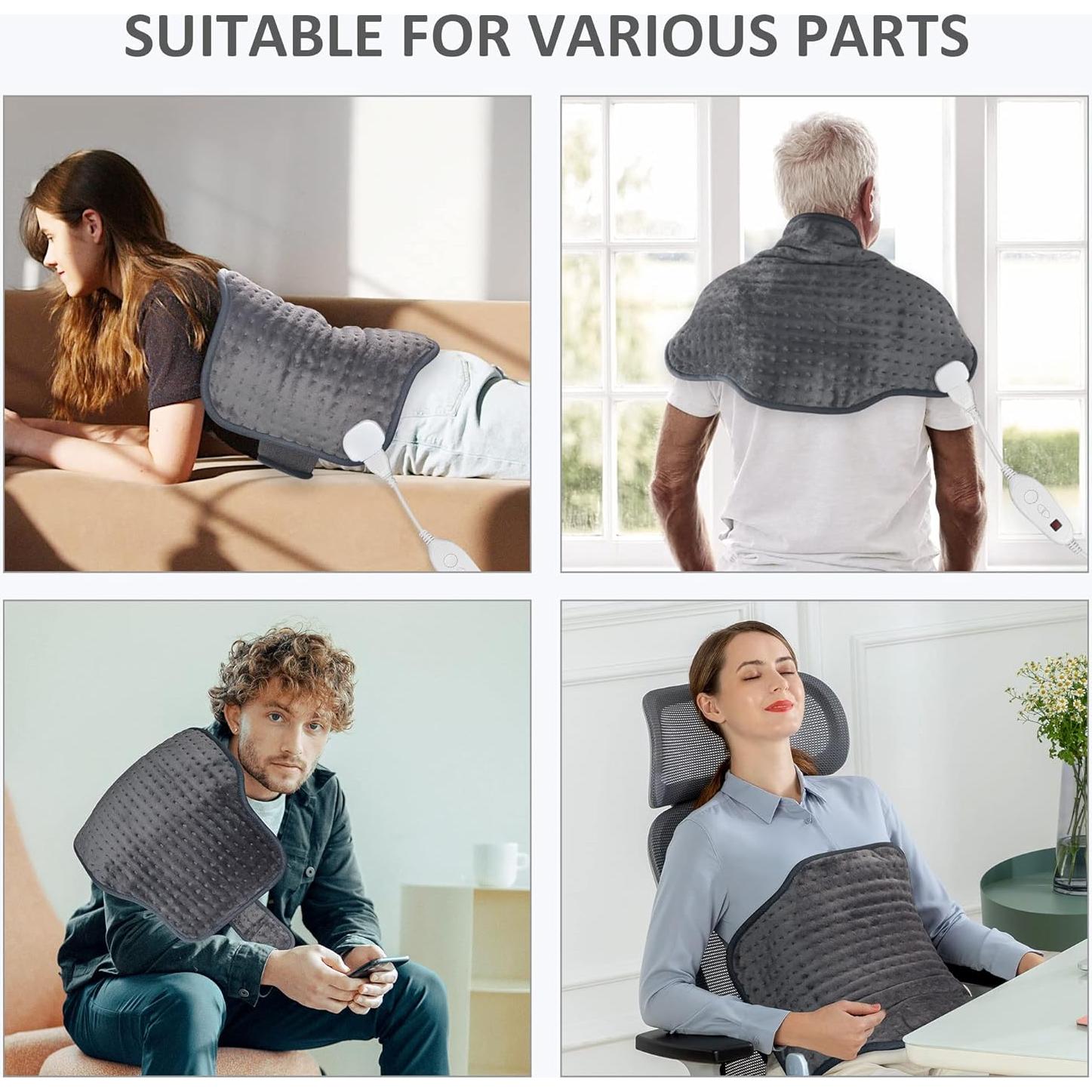 Almohadilla Térmica Snailax 40x61 cm con 6 Niveles de Calor