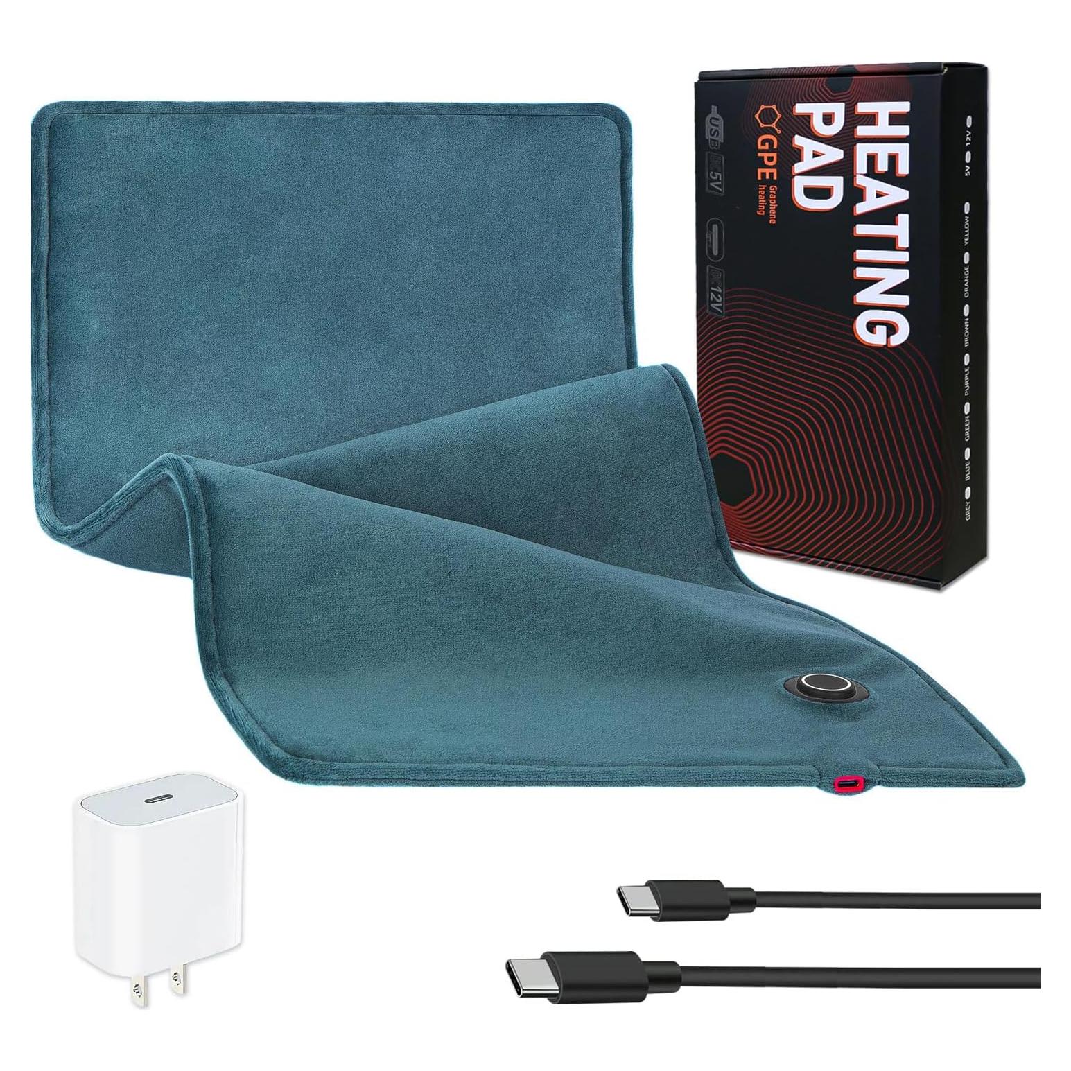 Almohadilla Térmica USB C 12V Topfeel 60x30 cm 3 Niveles Calor