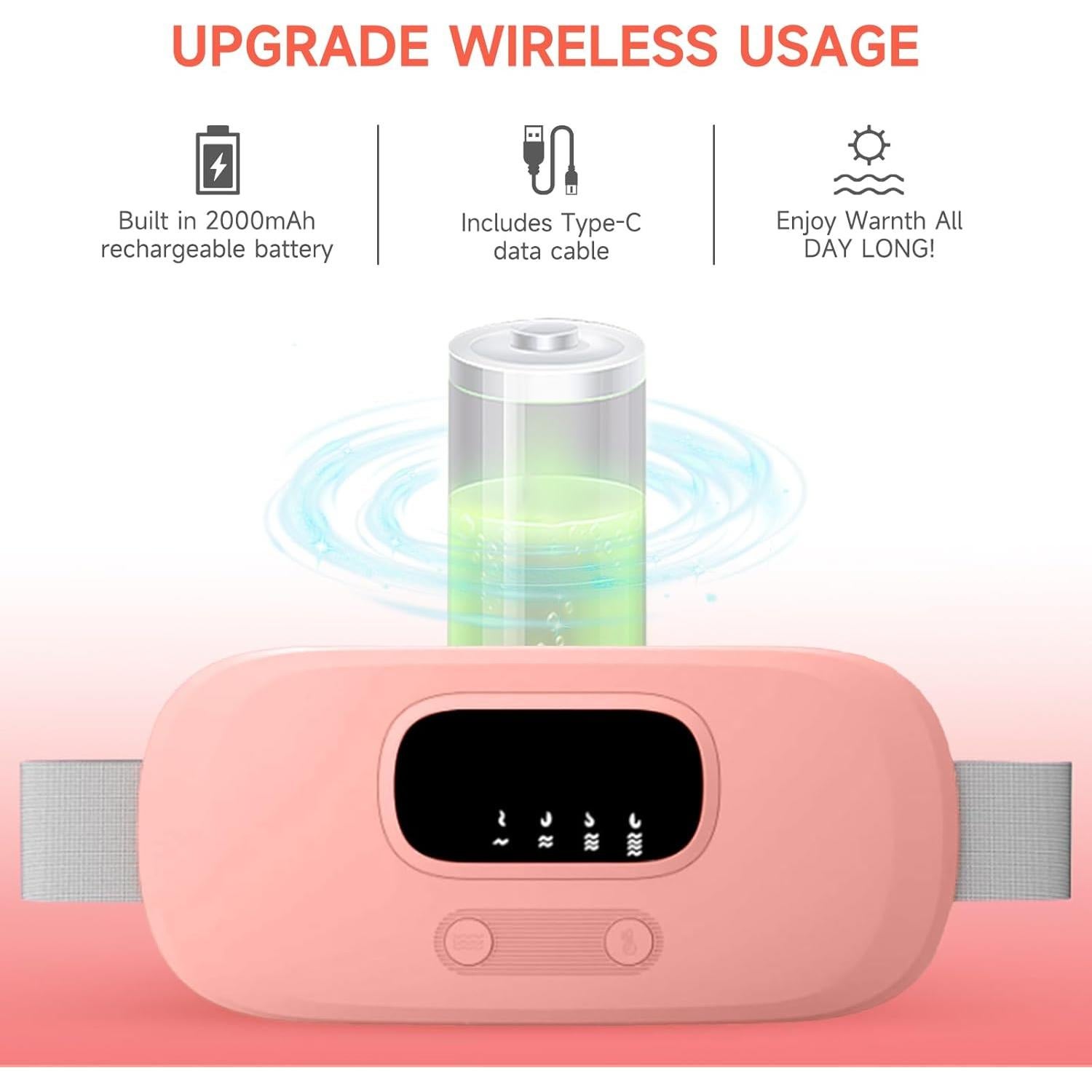 Almohadilla Térmica Eléctrica Portátil Lilampts 4 Niveles Calor