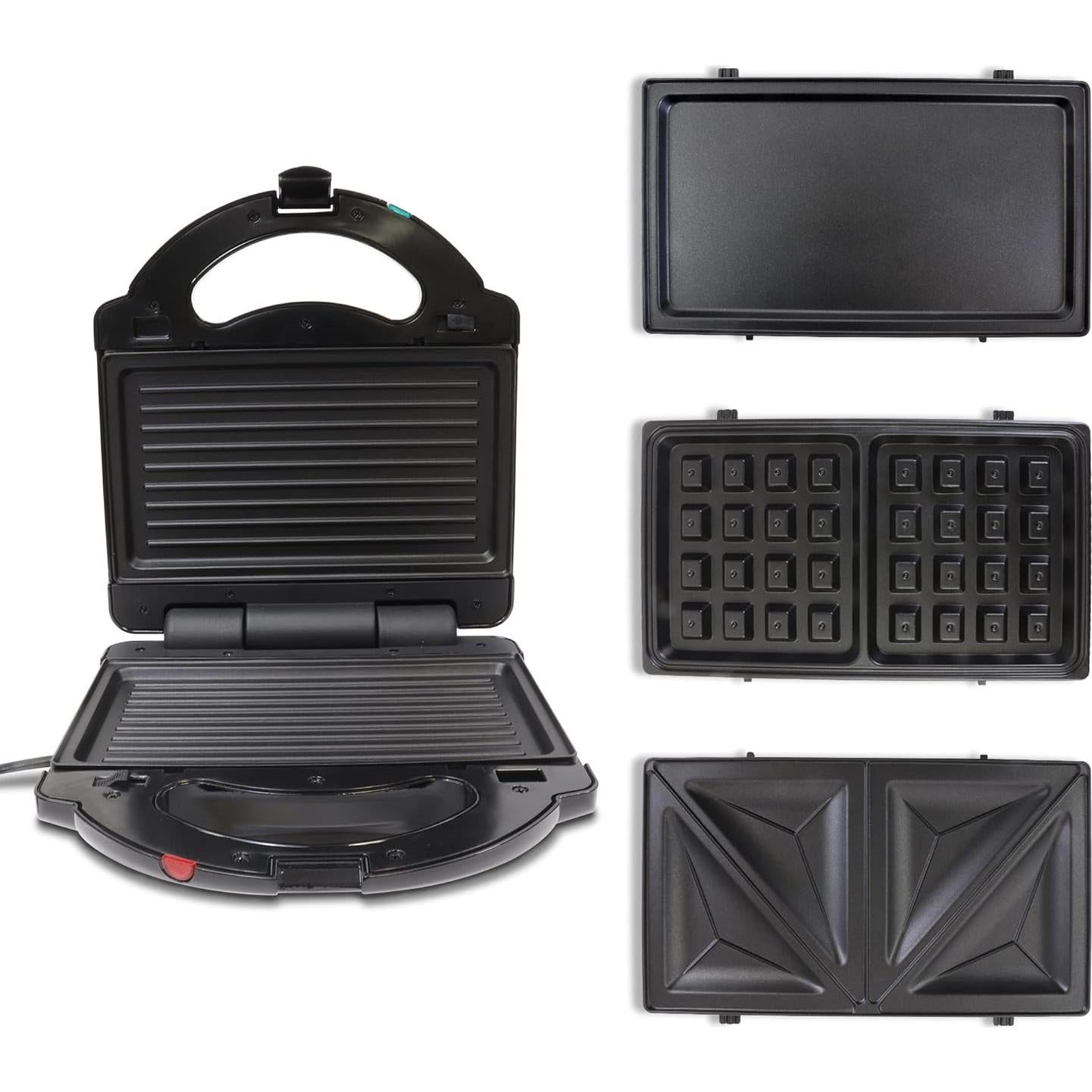 Waffle Maker Total Chef 4 en 1 - Eléctrico, Placas Removibles