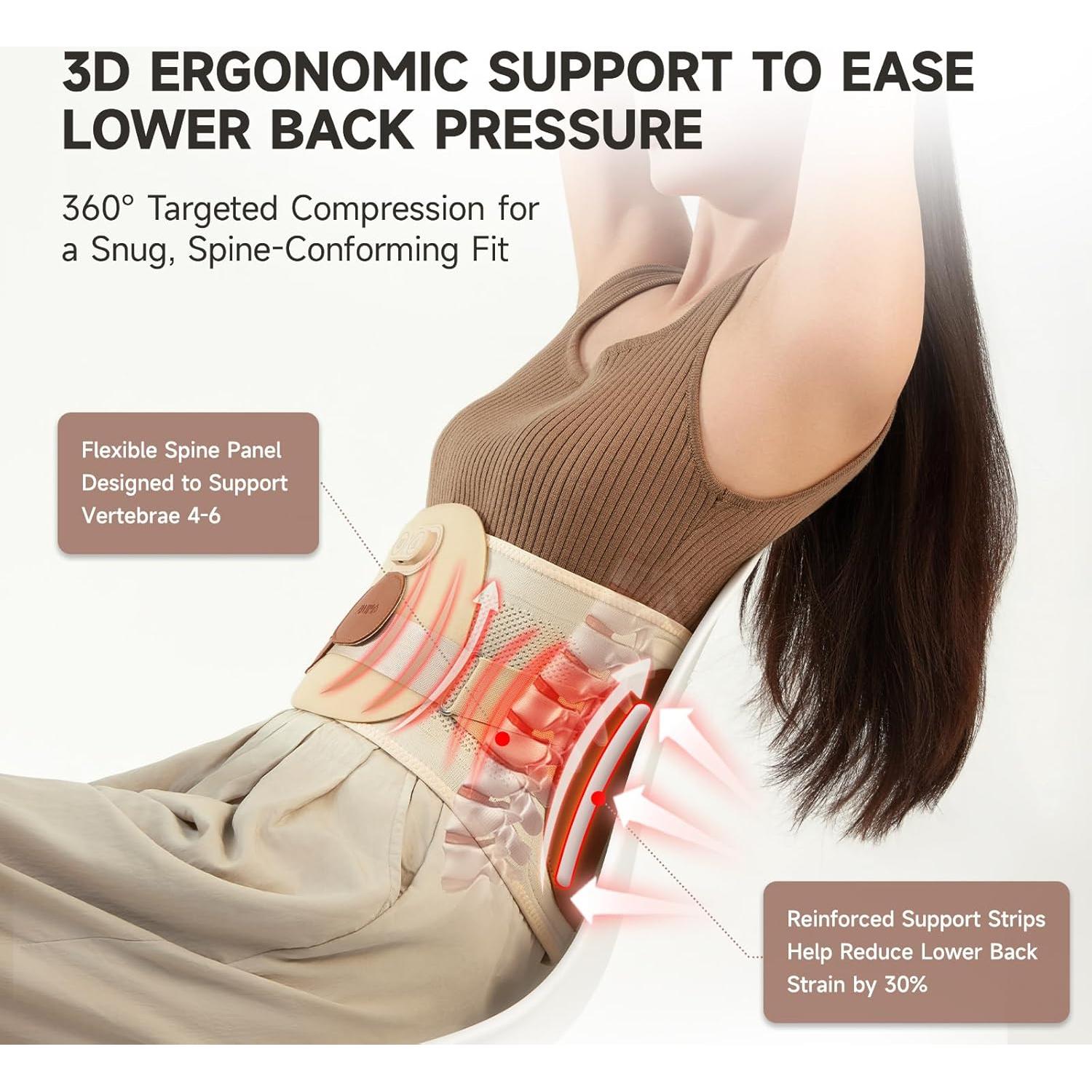 Almohadilla Térmica Inalámbrica AWIL para Alivio de Dolor Lumbar