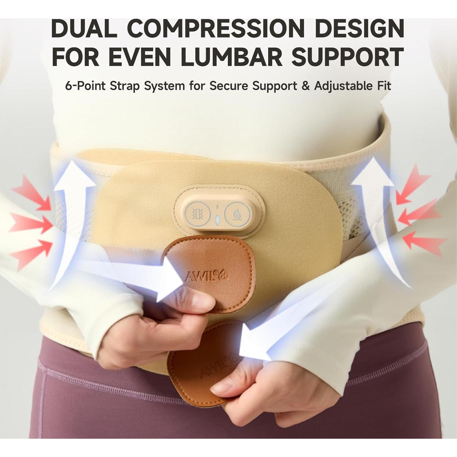 Almohadilla Térmica Inalámbrica AWIL para Alivio de Dolor Lumbar