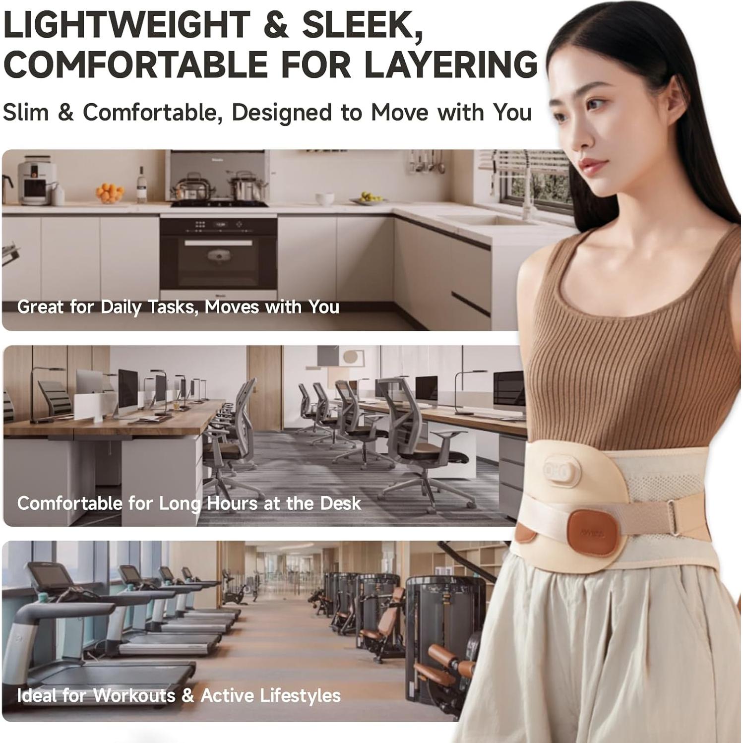 Almohadilla Térmica Inalámbrica AWIL para Alivio de Dolor Lumbar