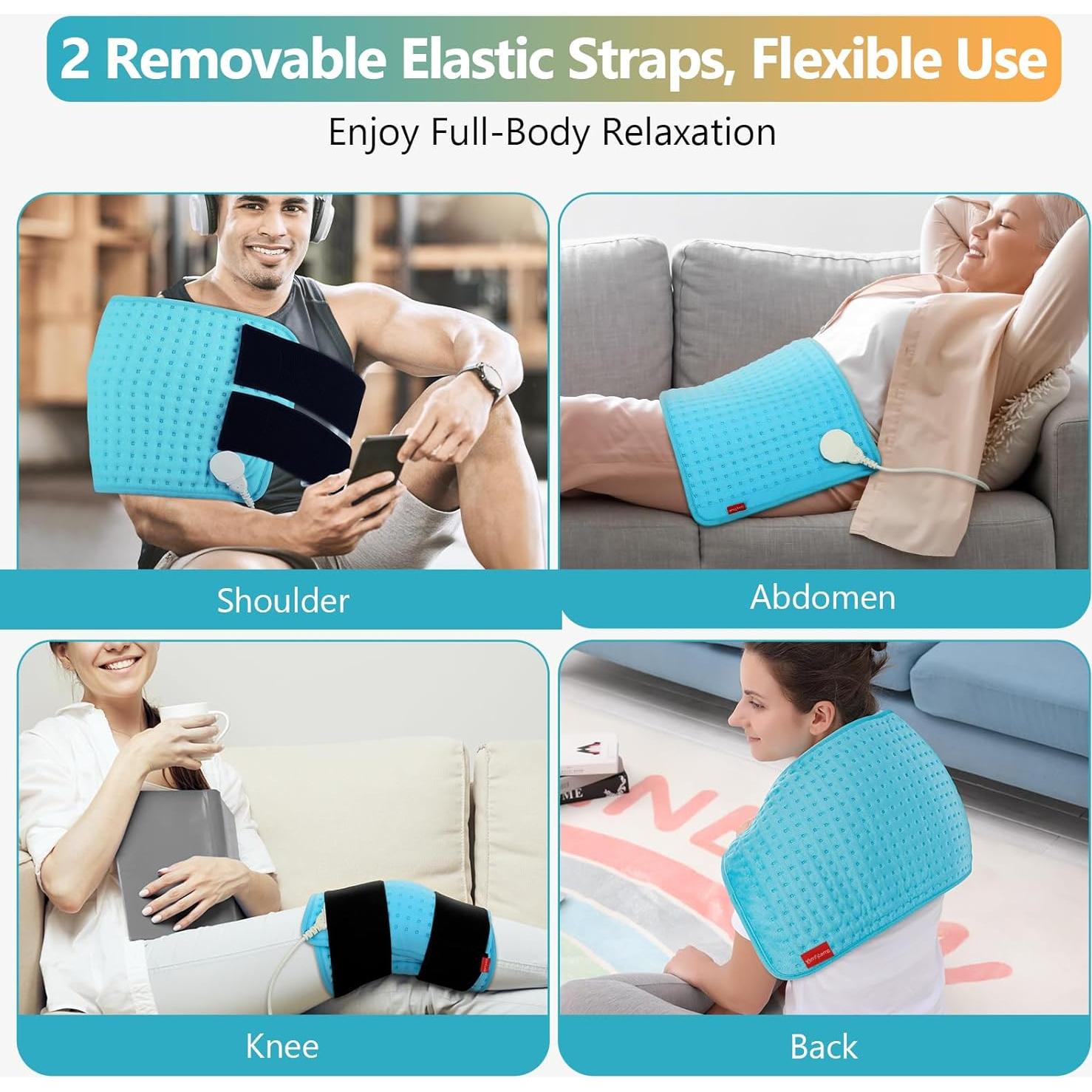 Almohadilla Térmica Eléctrica Comfytemp 30x60 cm con Correas