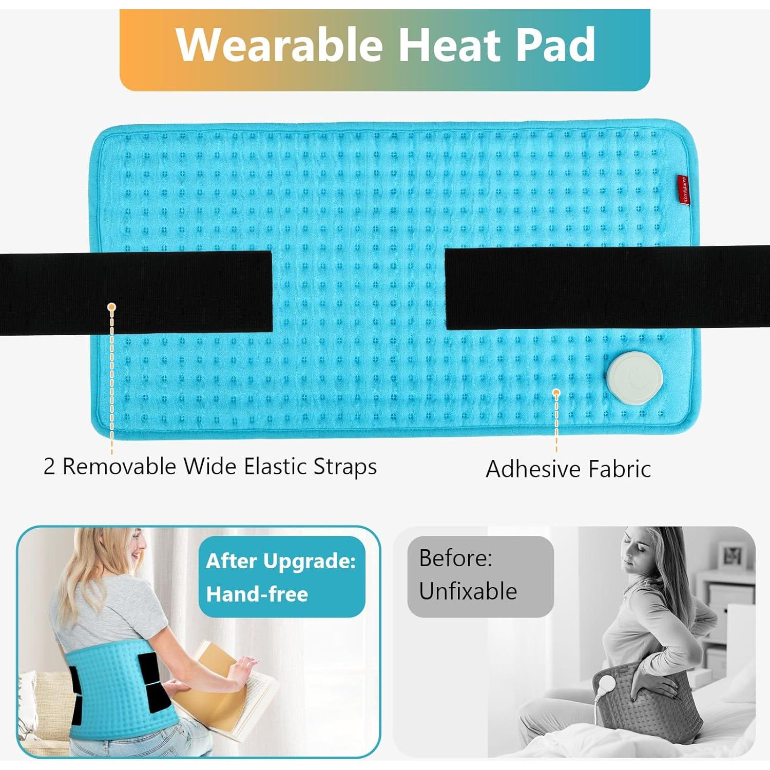 Almohadilla Térmica Eléctrica Comfytemp 30x60 cm con Correas