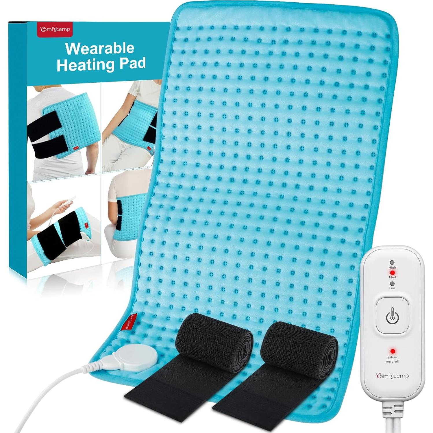 Almohadilla Térmica Eléctrica Comfytemp 30x60 cm con Correas