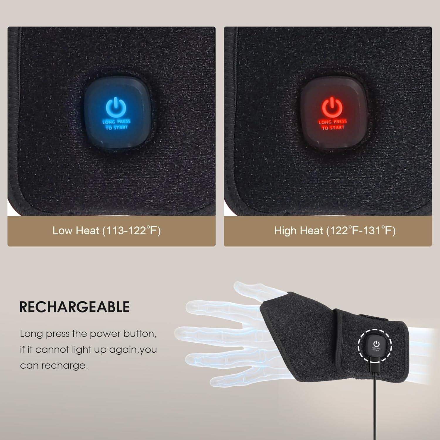 Almohadilla Térmica Inalámbrica ComfyThera para Muñeca - 2 Niveles de Calor