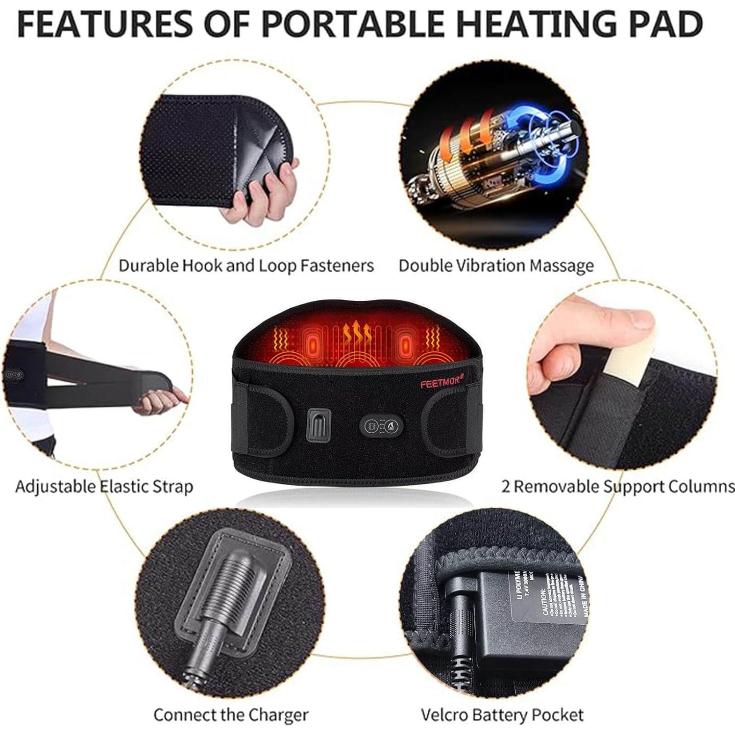 Cinturón Calentado Inalámbrico FEETMOR para Espalda
