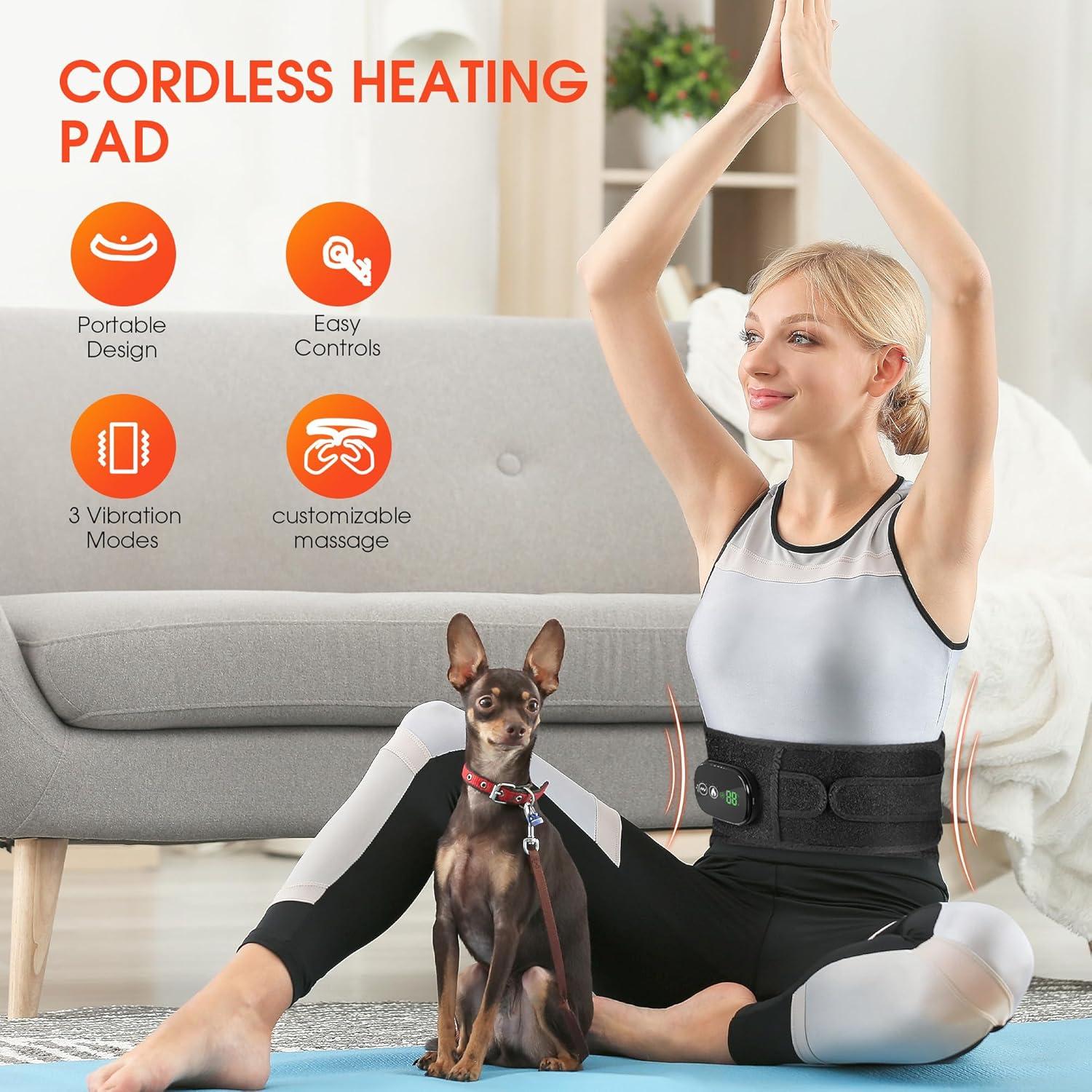 Masajeador de Espalda Calentado YUANBO Inalámbrico 3 Modos