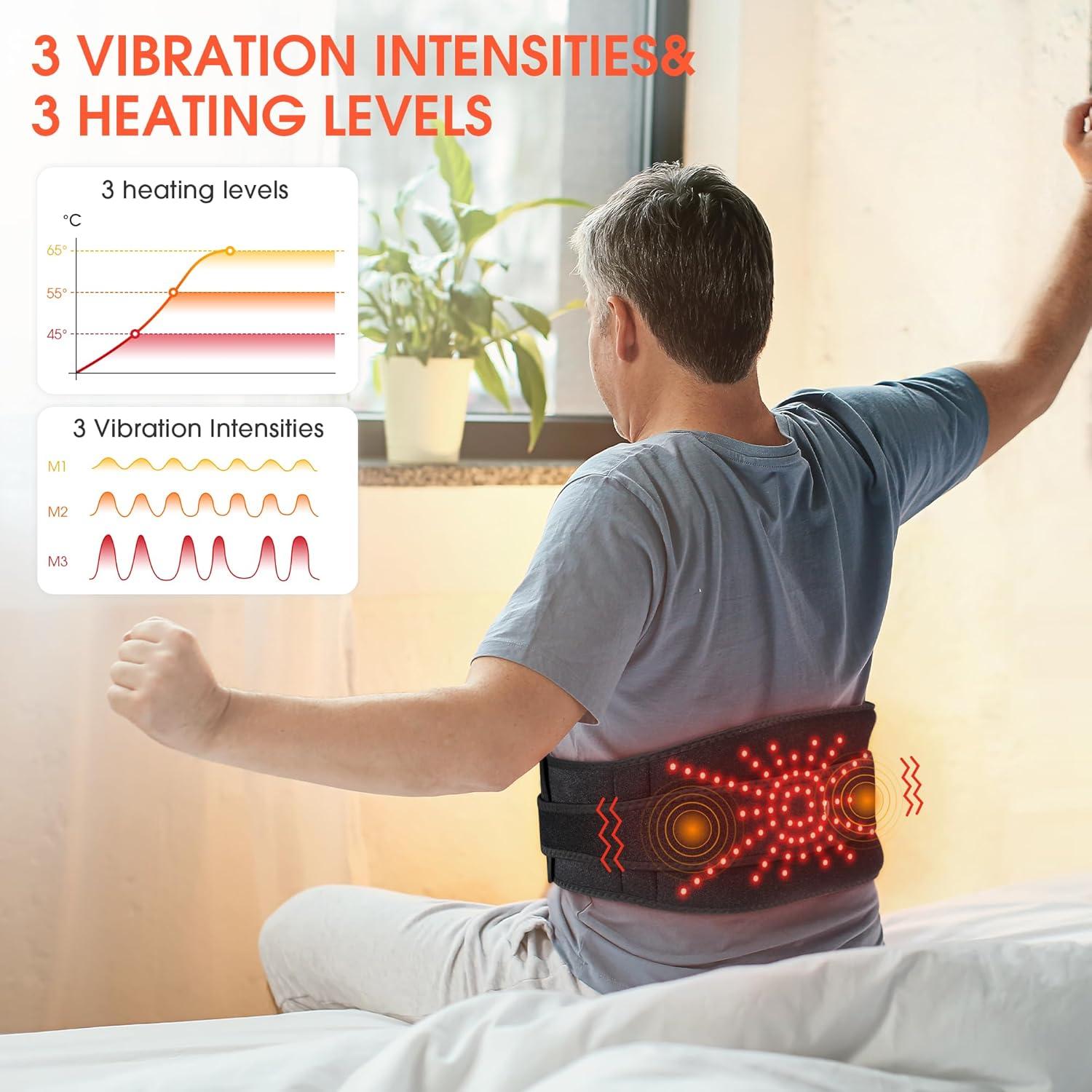 Masajeador de Espalda Calentado YUANBO Inalámbrico 3 Modos