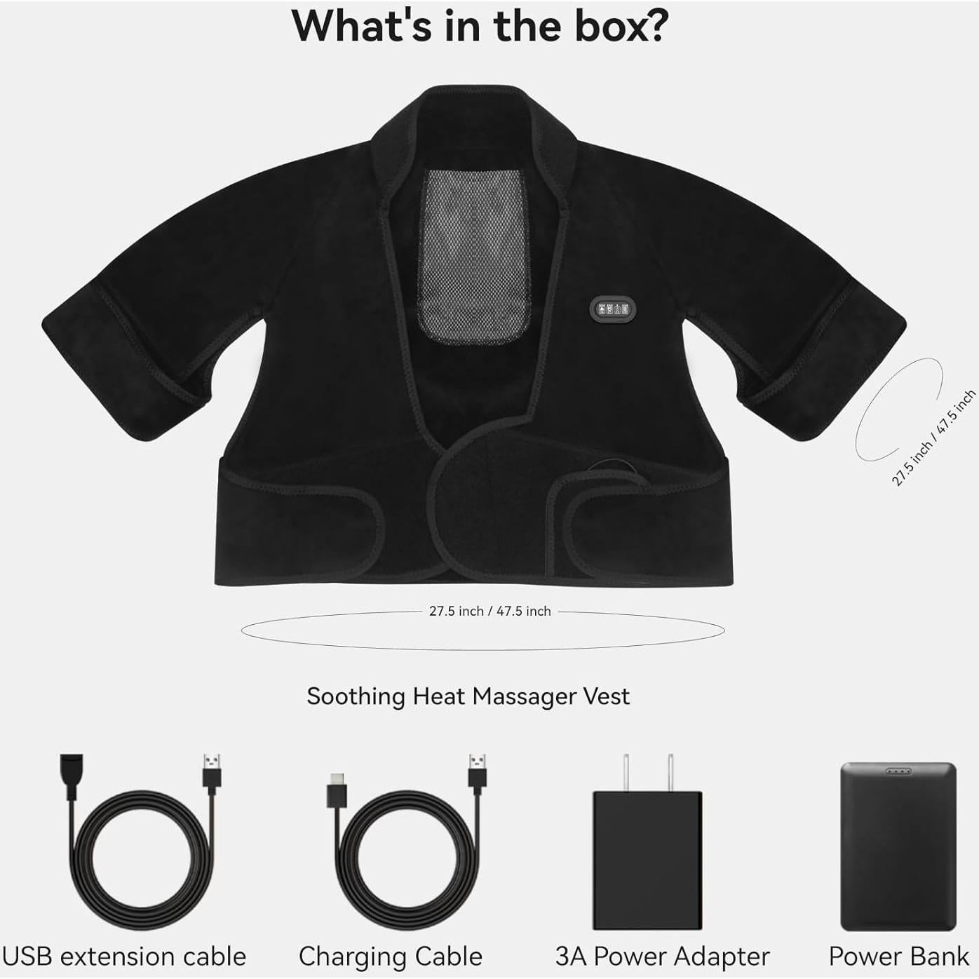 Almohadilla Térmica Inalámbrica Yabuu con Masaje para Cuello y Espalda