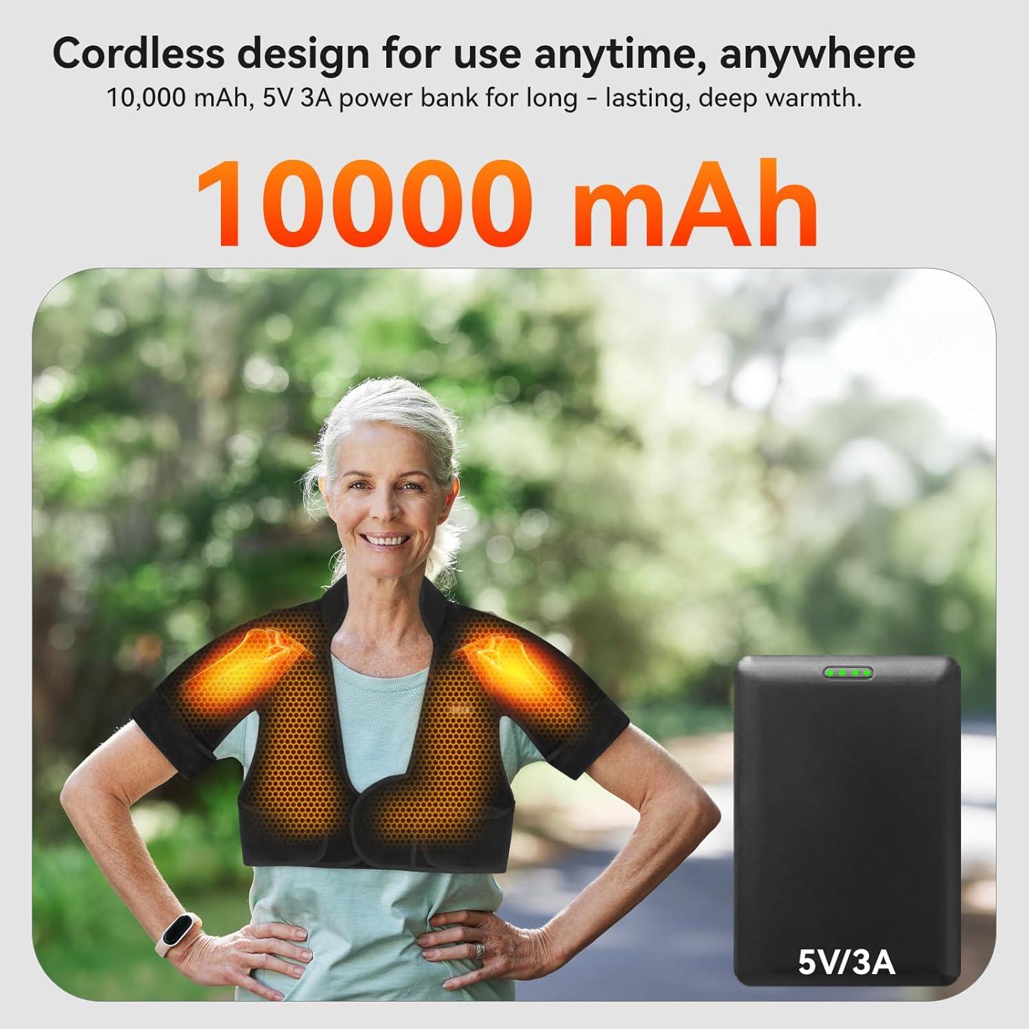 Almohadilla Térmica Inalámbrica Yabuu con Masaje para Cuello y Espalda