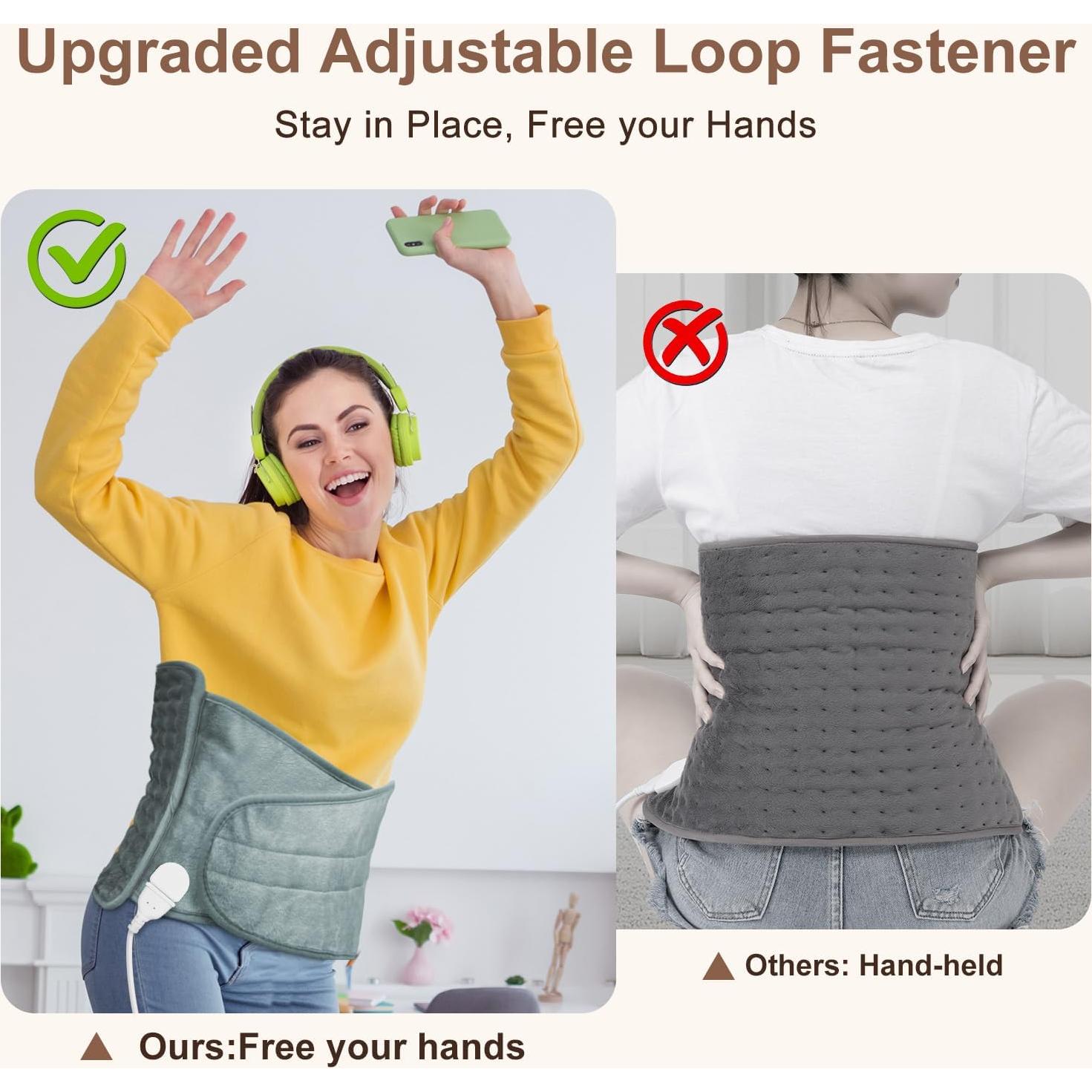 Almohadilla Calefactora Eléctrica IGXHAVIZ 30x60cm con Cinturón