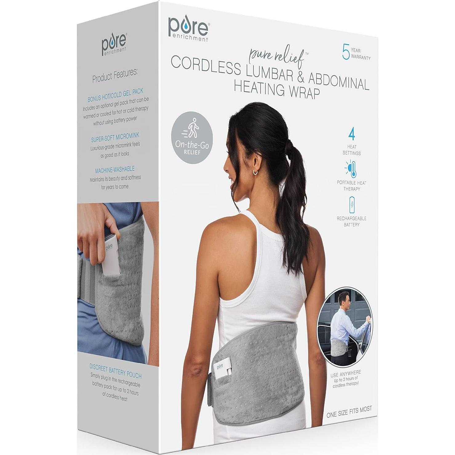 Faja Calentadora Inalámbrica Pure Enrichment 50x24cm 4 Niveles