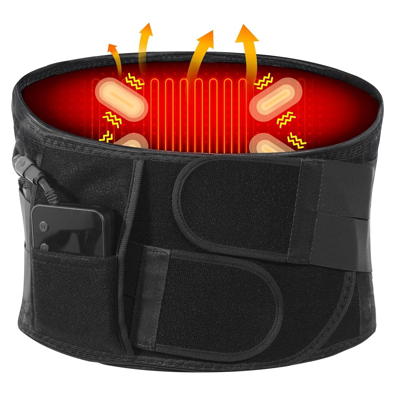 Faja Calentada Inalámbrica 6xigouma Mediana Negro