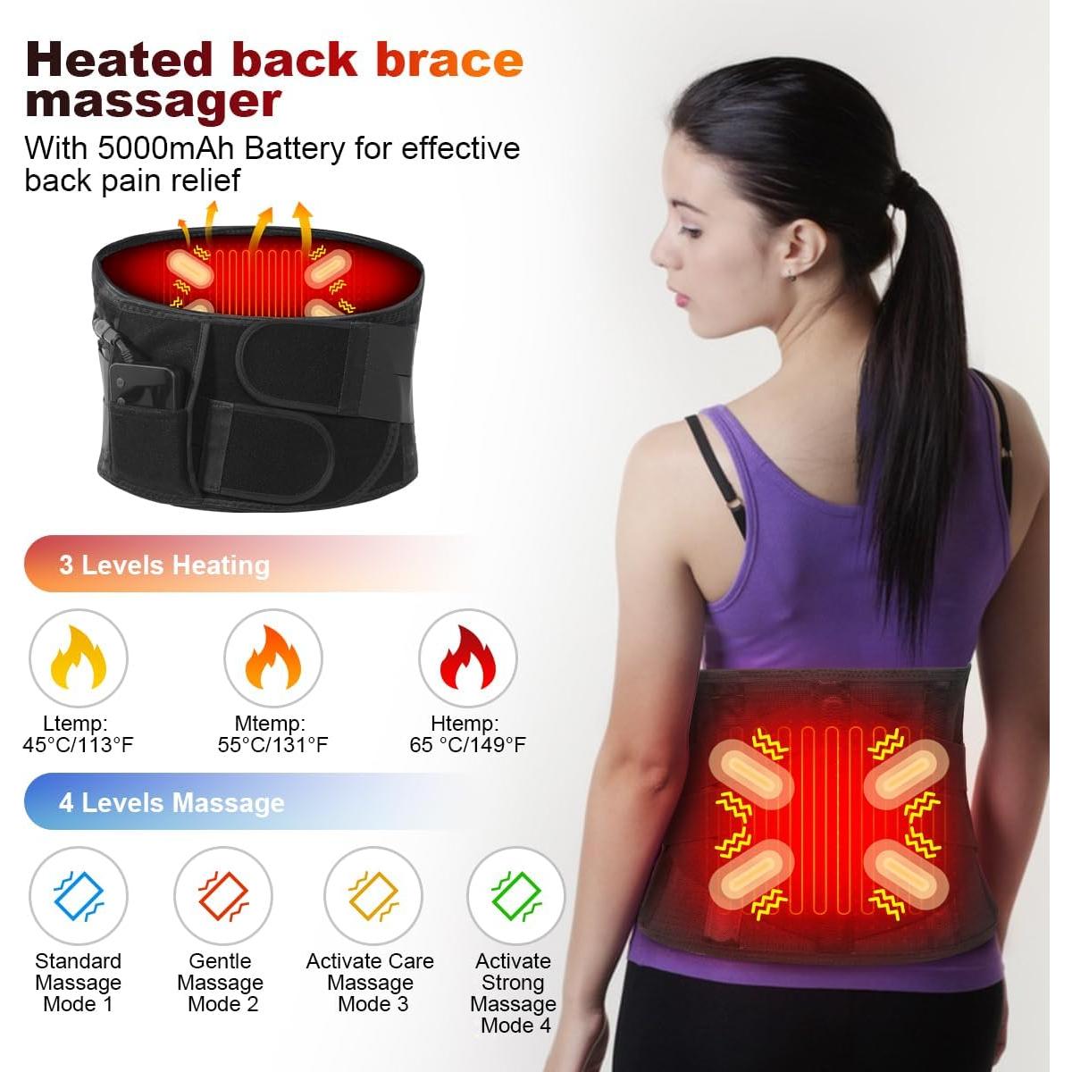 Faja Calentada Inalámbrica 6xigouma Mediana Negro