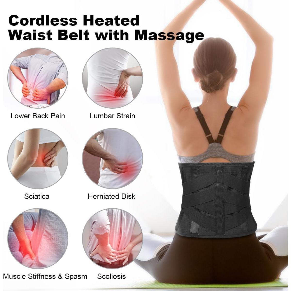 Faja Calentada Inalámbrica 6xigouma Mediana Negro