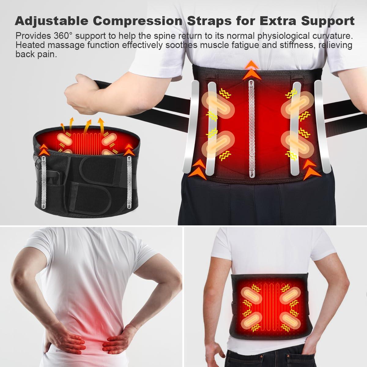 Faja Calentada Inalámbrica 6xigouma Mediana Negro