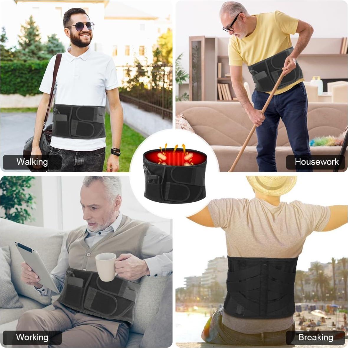 Faja Calentada Inalámbrica 6xigouma Mediana Negro