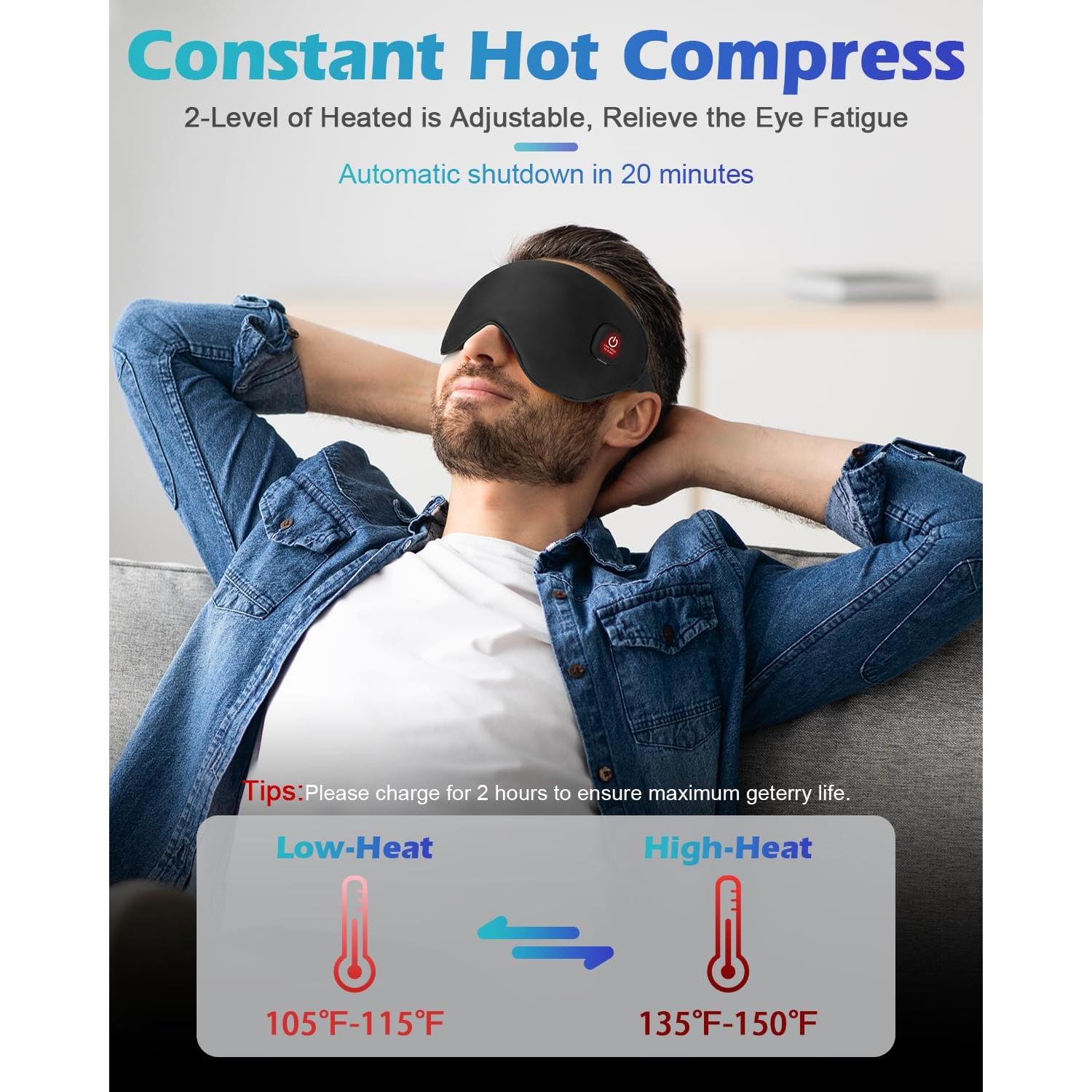 Máscara Térmica Eléctrica Mutilplx para Ojos Secos 40-65°C